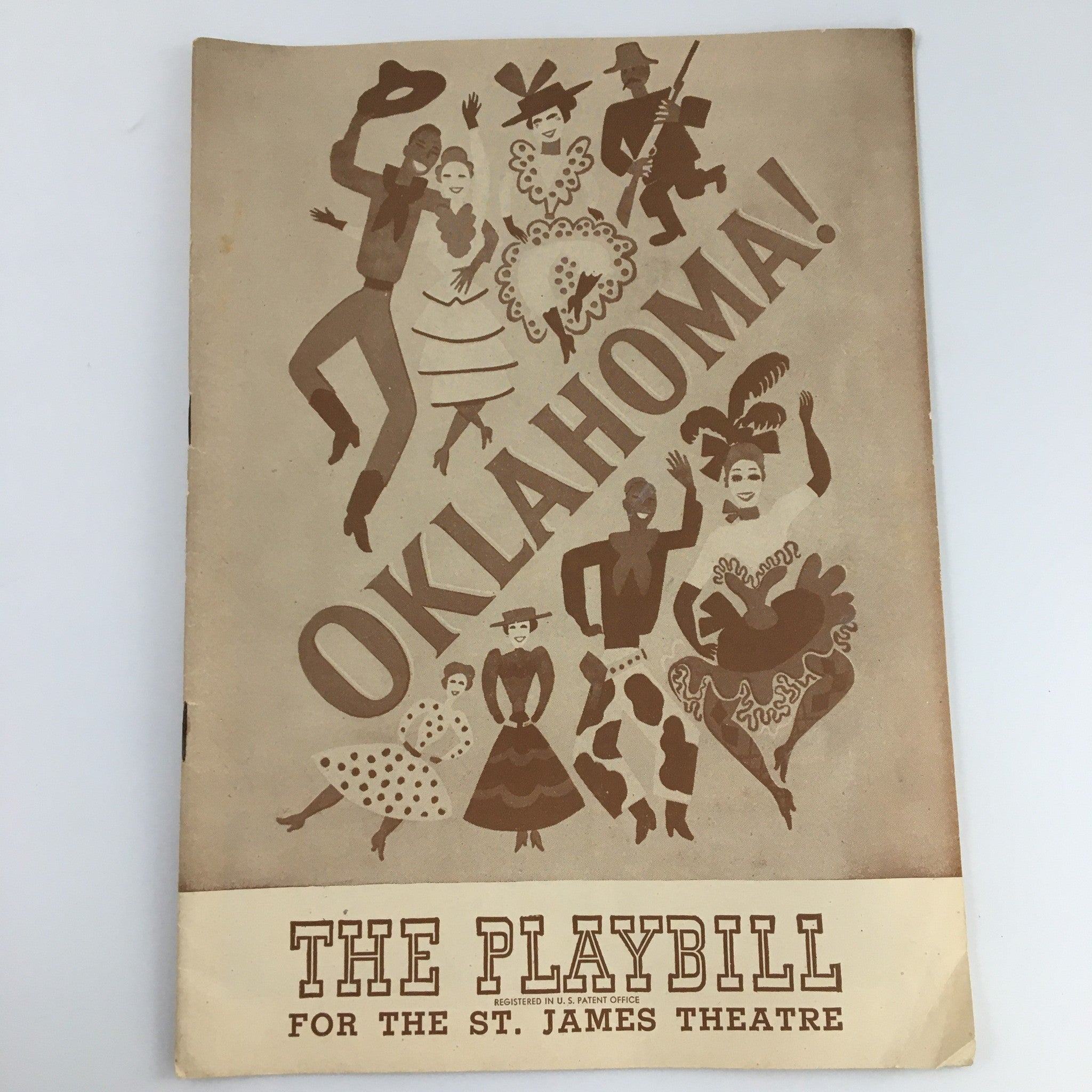 1945 Playbill St. James Theatre 'Oklahoma' Ruth Weston, Harold Keel, Barry Kelly