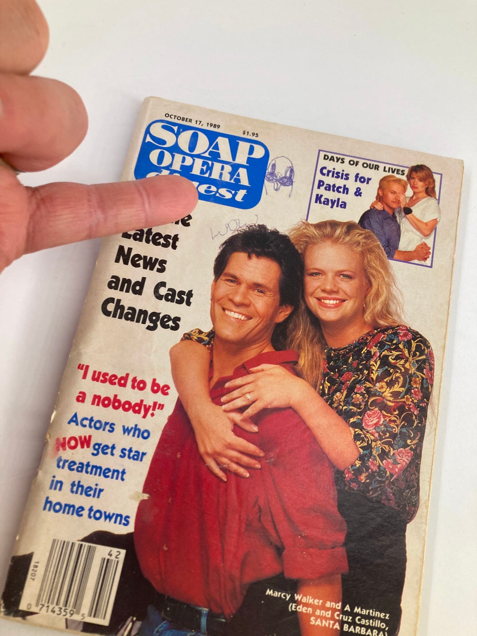 VTG Soap Opera Digest October 17 1989 Marcy Walker and A Martinez No Label