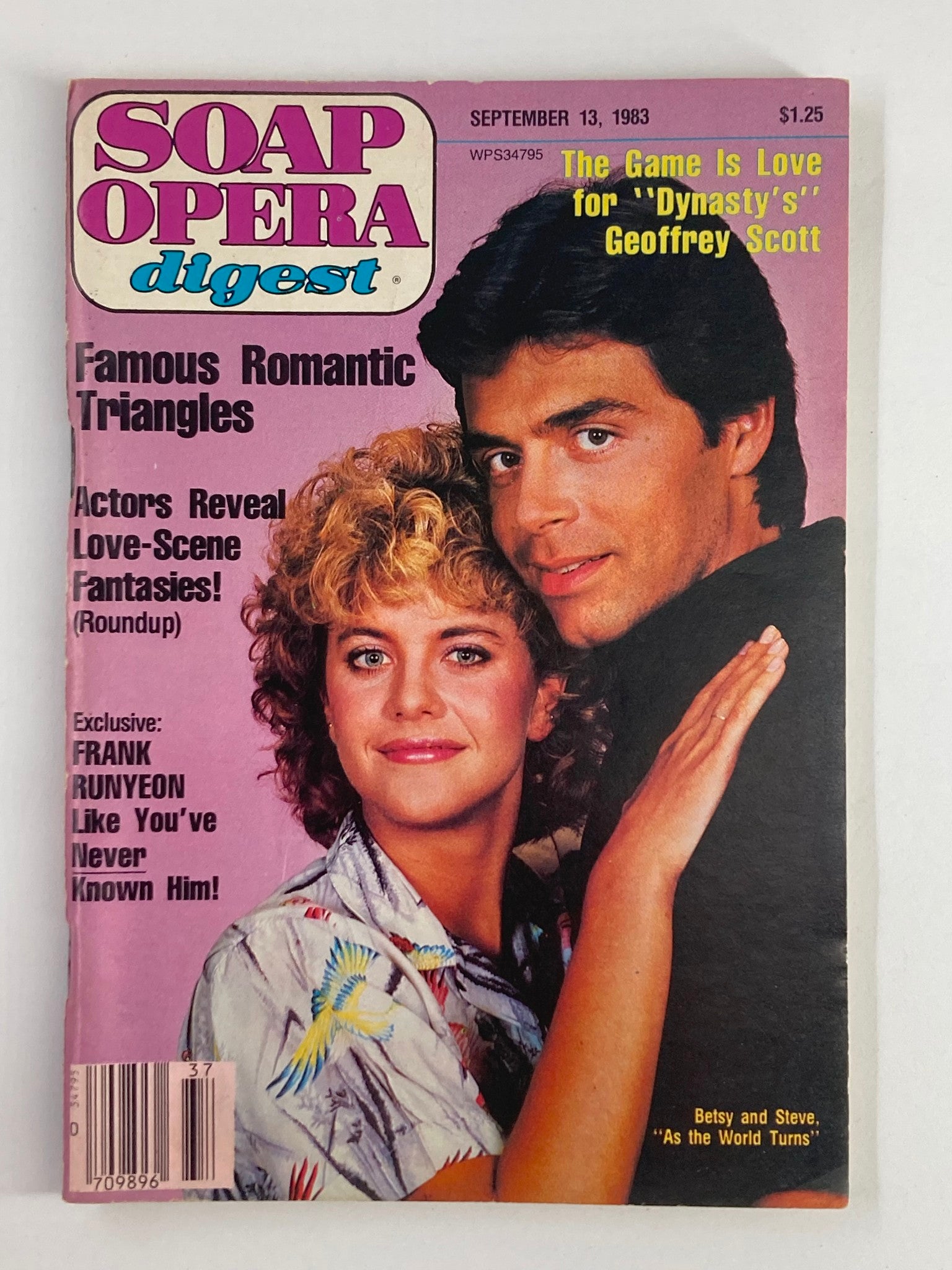 VTG Soap Opera Digest September 13 1983 Frank Runyeon and Meg Ryan No Label