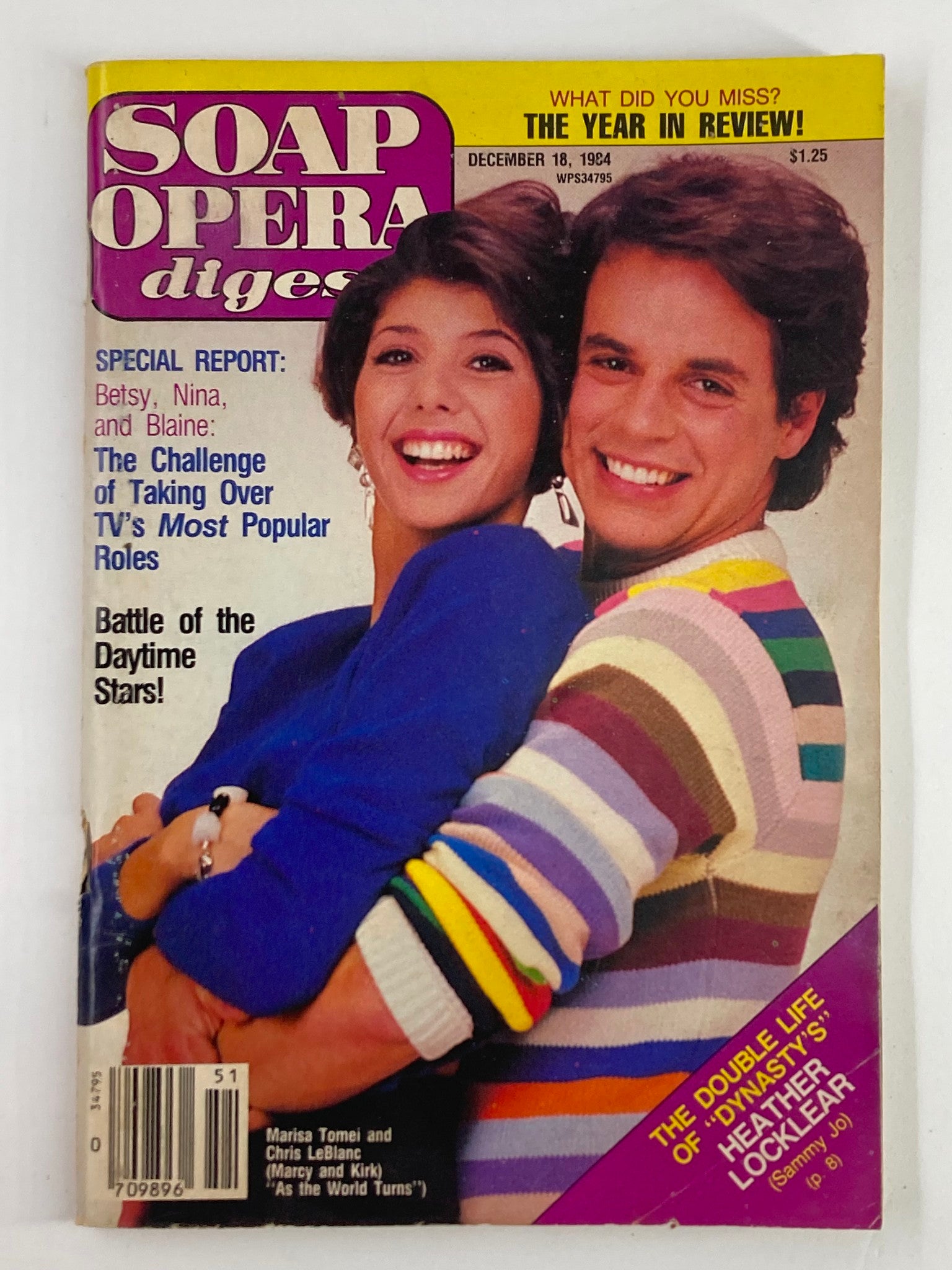 VTG Soap Opera Digest December 18 1984 Marisa TOmei and Chris LeBlanc No Label