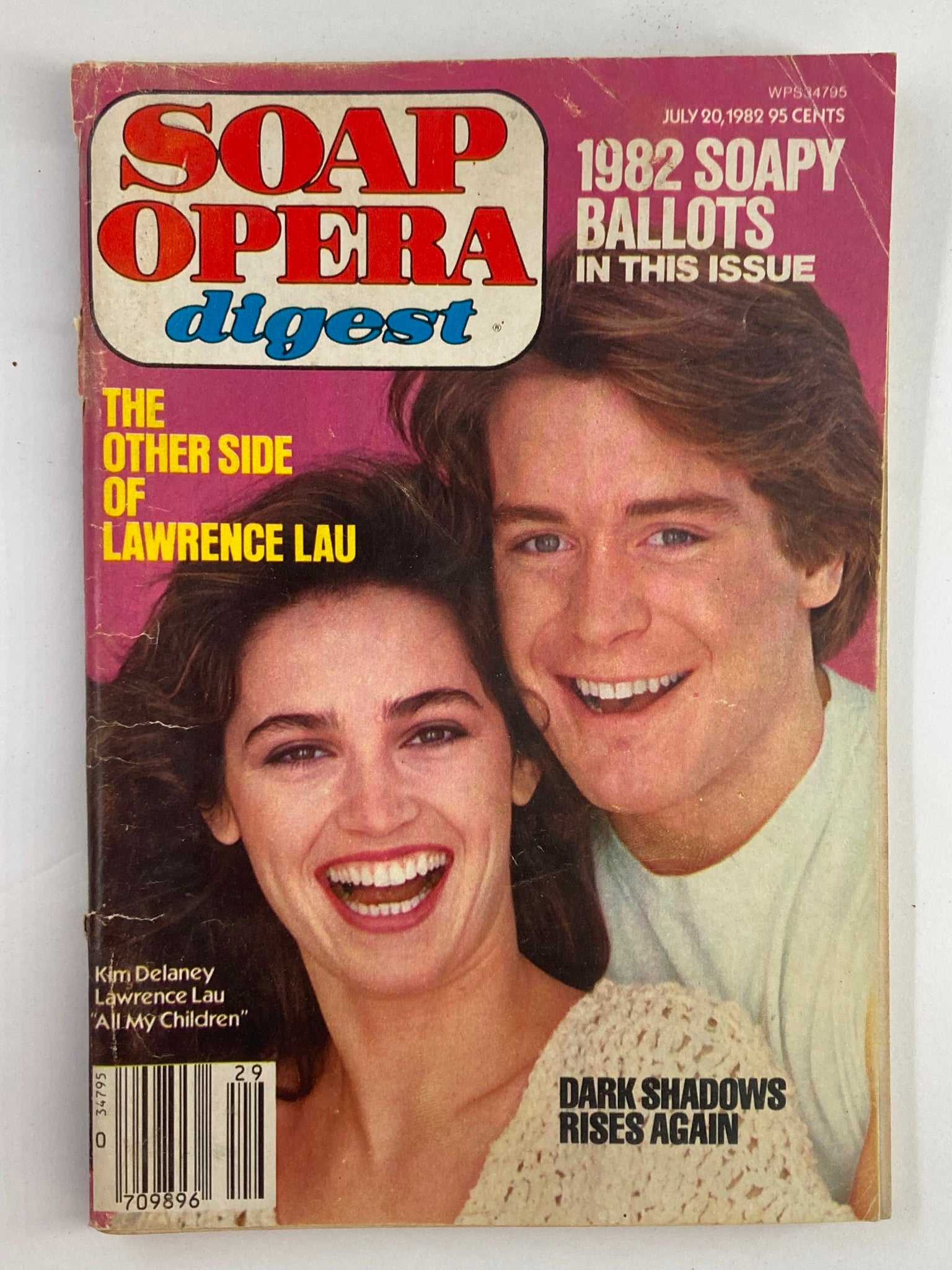 VTG Soap Opera Digest July 20 1982 Kim Delaney and Lawrence Lau No Label