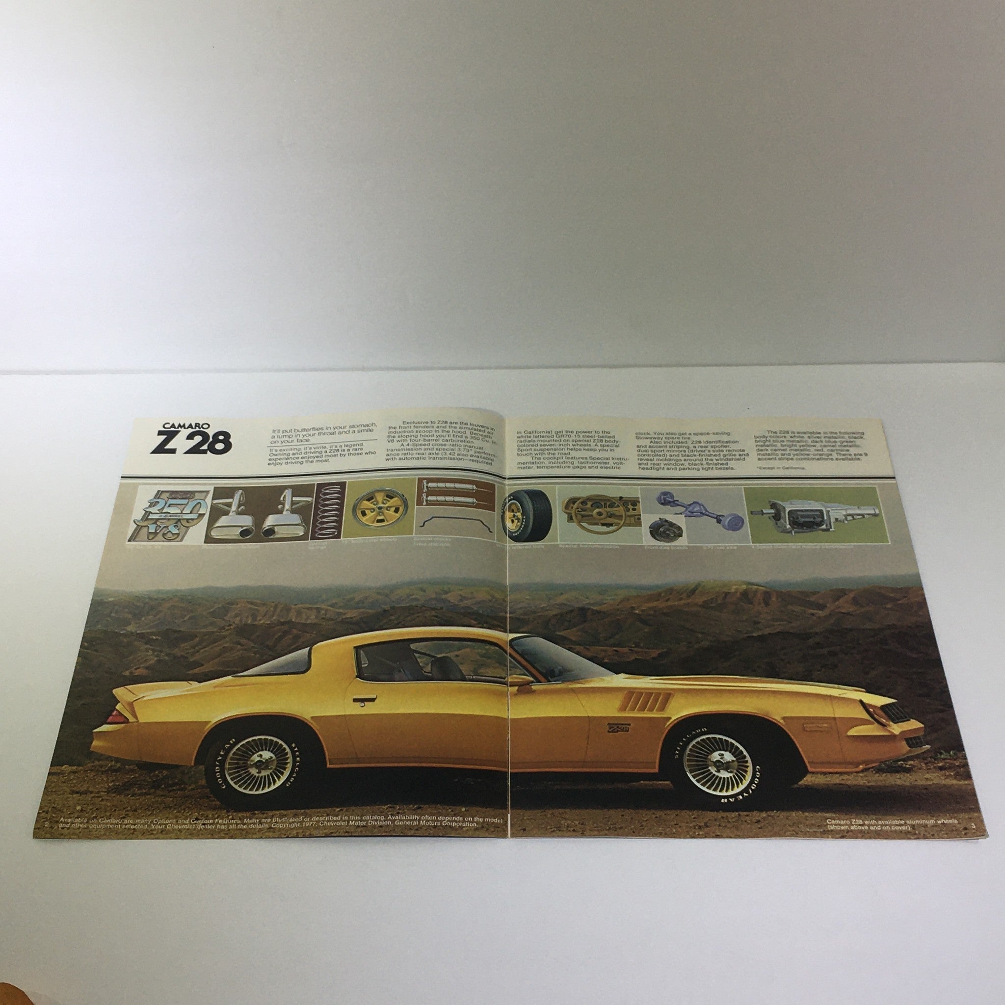 Vintage 1978 Camaro Z28 by Chevrolet 4-Speed 350 V-8 Engine Car Catalog Brochure