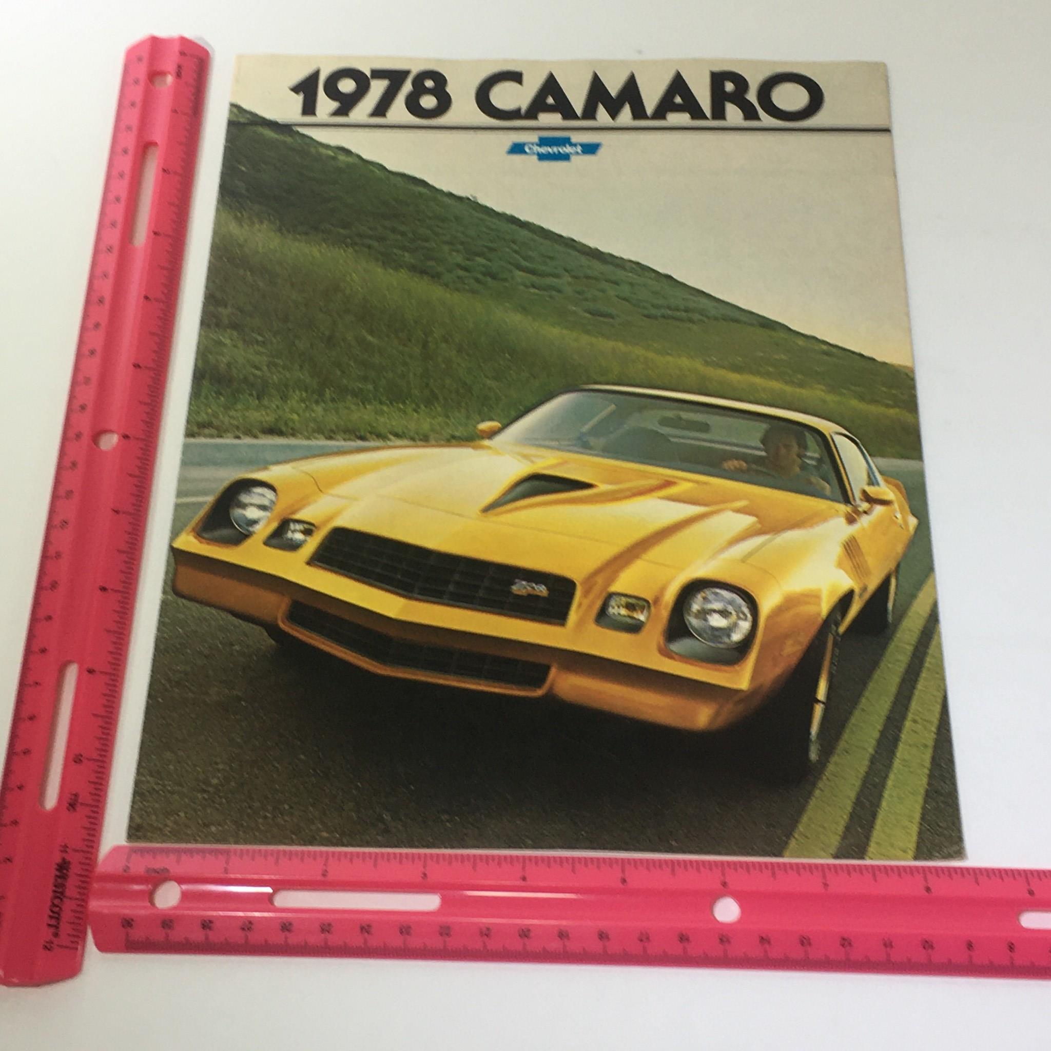 Vintage 1978 Camaro Z28 by Chevrolet 4-Speed 350 V-8 Engine Car Catalog Brochure