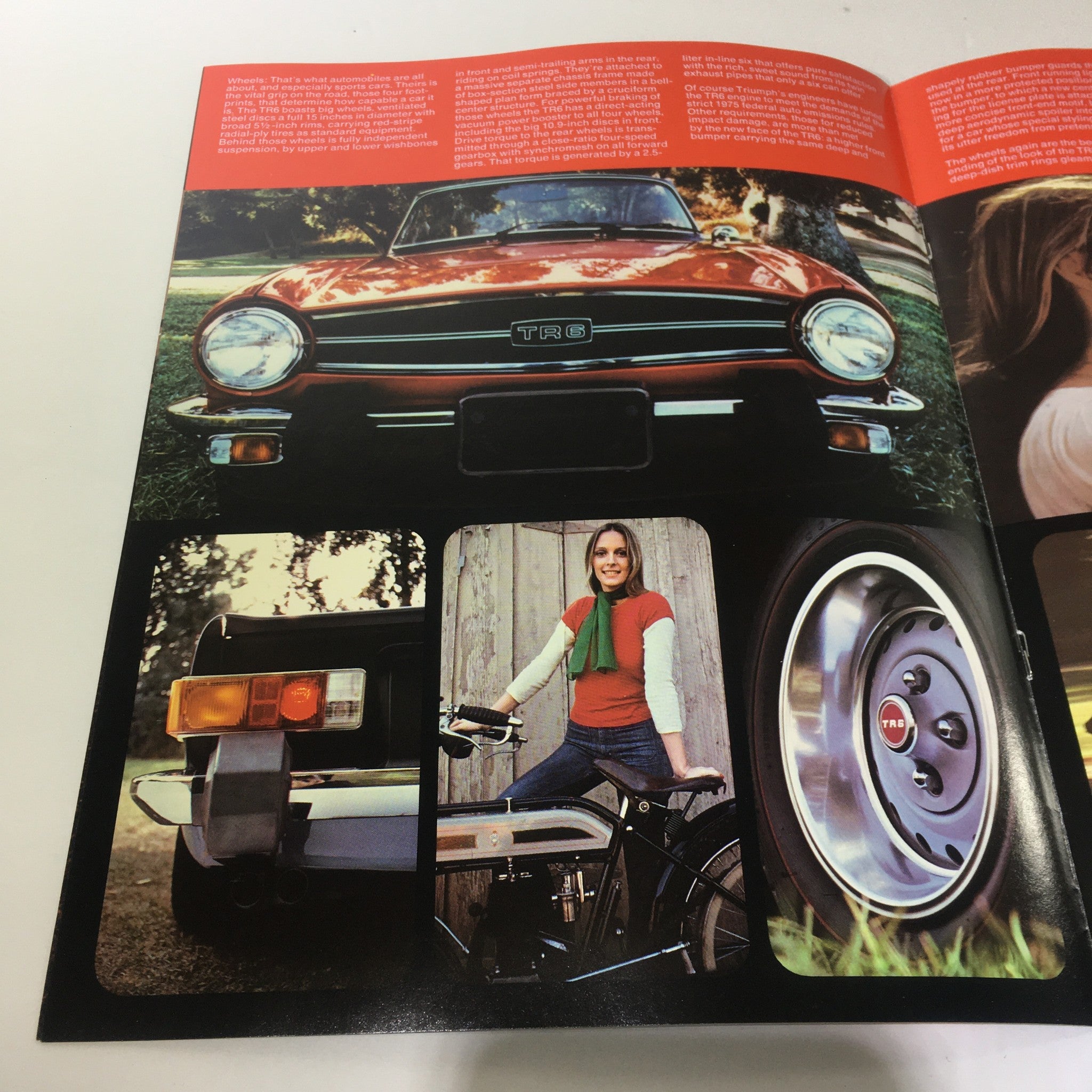 Vintage 1975 Triumph TR6 2-Door Convertible Sedan USA-TR752 Car Catalog Brochure