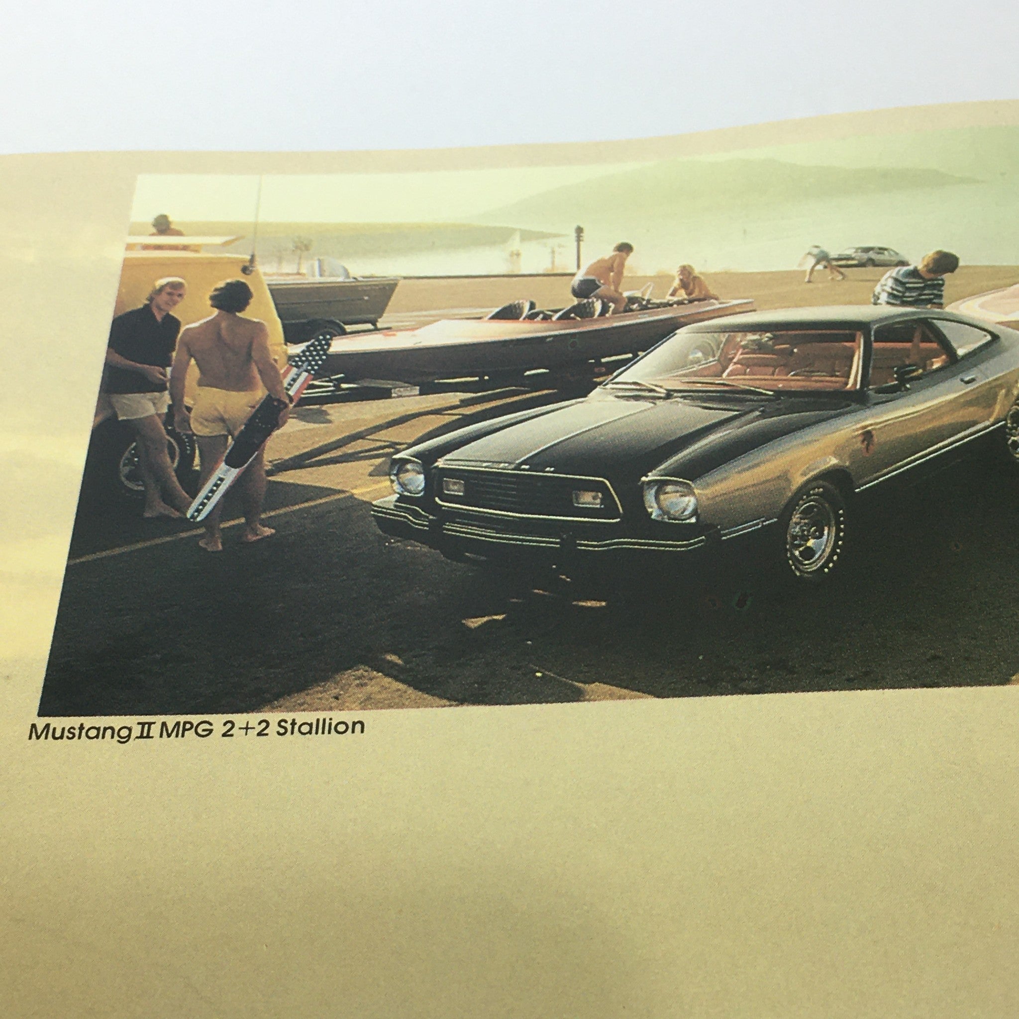 Vintage Free Wheelin' Mustang II MPG 2+2 Stallion-1965 Shelby Cobra Car Brochure