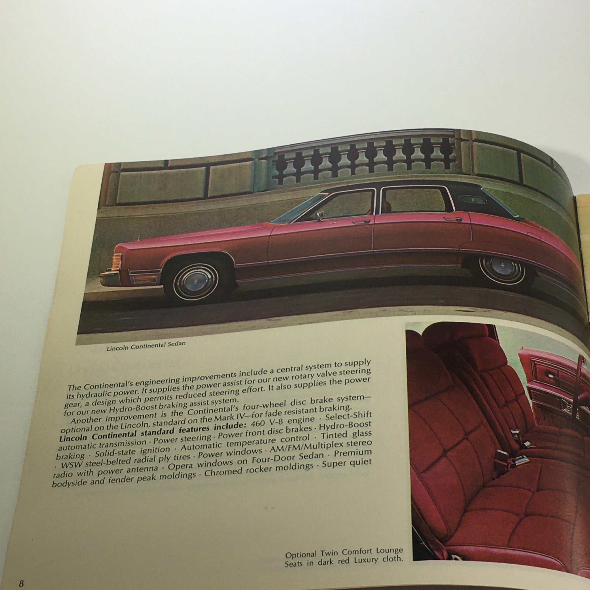 Vintage Lincoln-Mercury 1975 - Continental Sedan 460 V-8 Engine Car Brochure