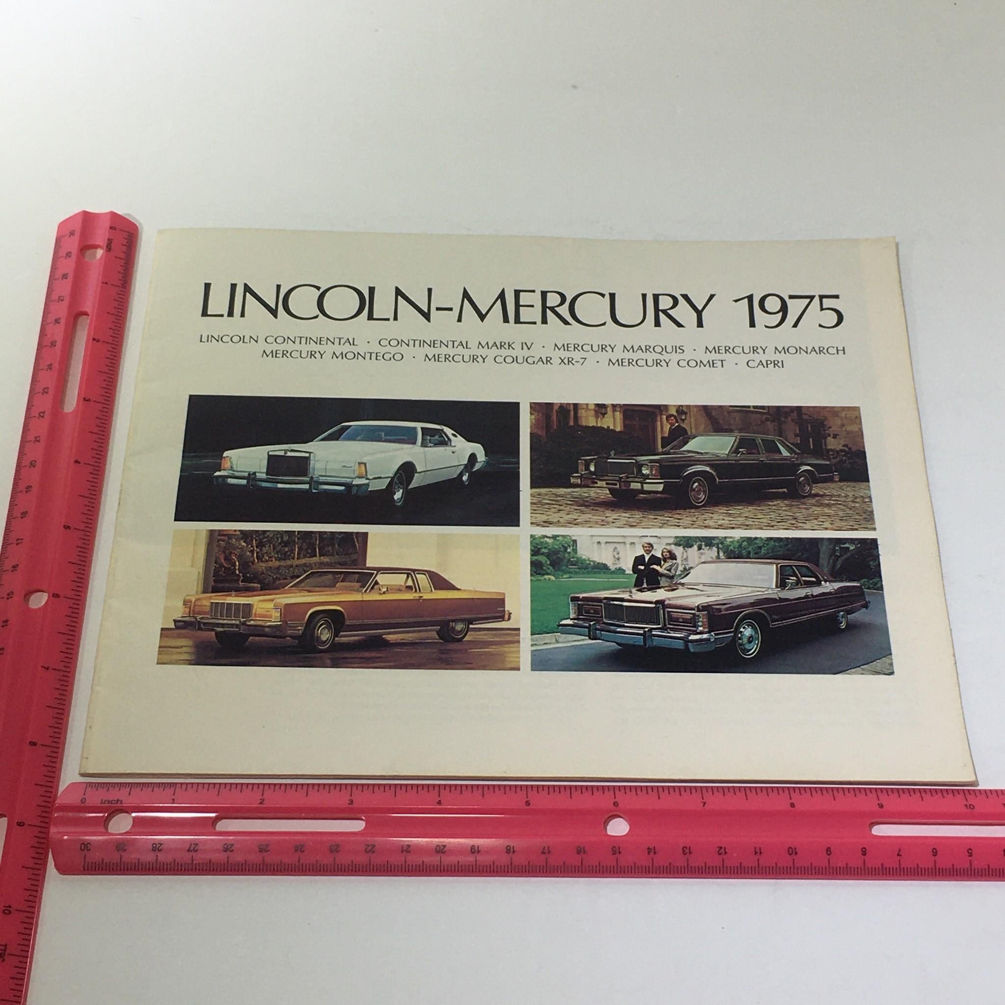 Vintage Lincoln-Mercury 1975 - Continental Sedan 460 V-8 Engine Car Brochure