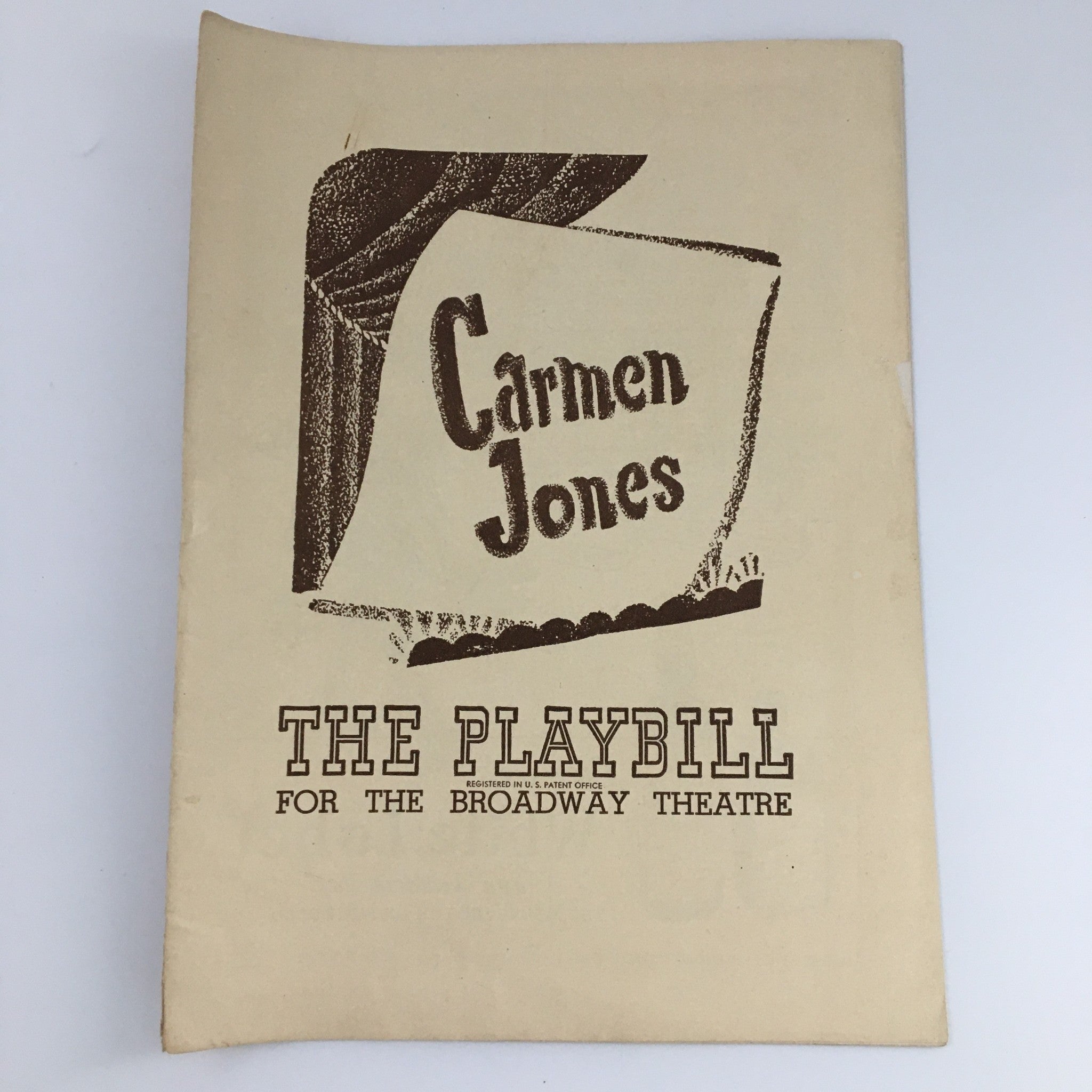 1944 Playbill The Broadway Theatre 'Carmen Jones' Napoleon Reed, Robert Clarke