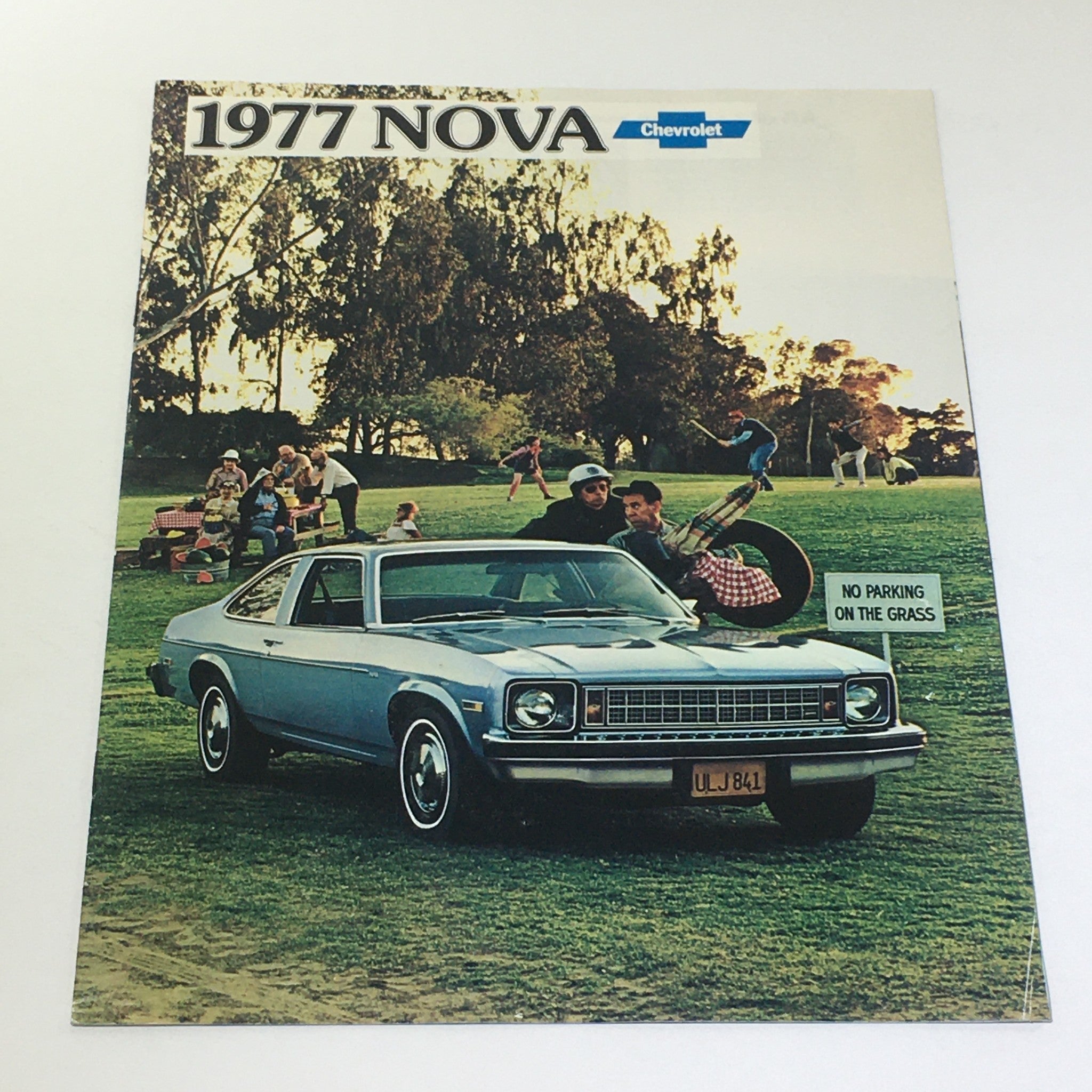 Vintage 1977 Nova Chevrolet 4-Door Hardtop 350-4 V-8 Engine Car Catalog Brochure