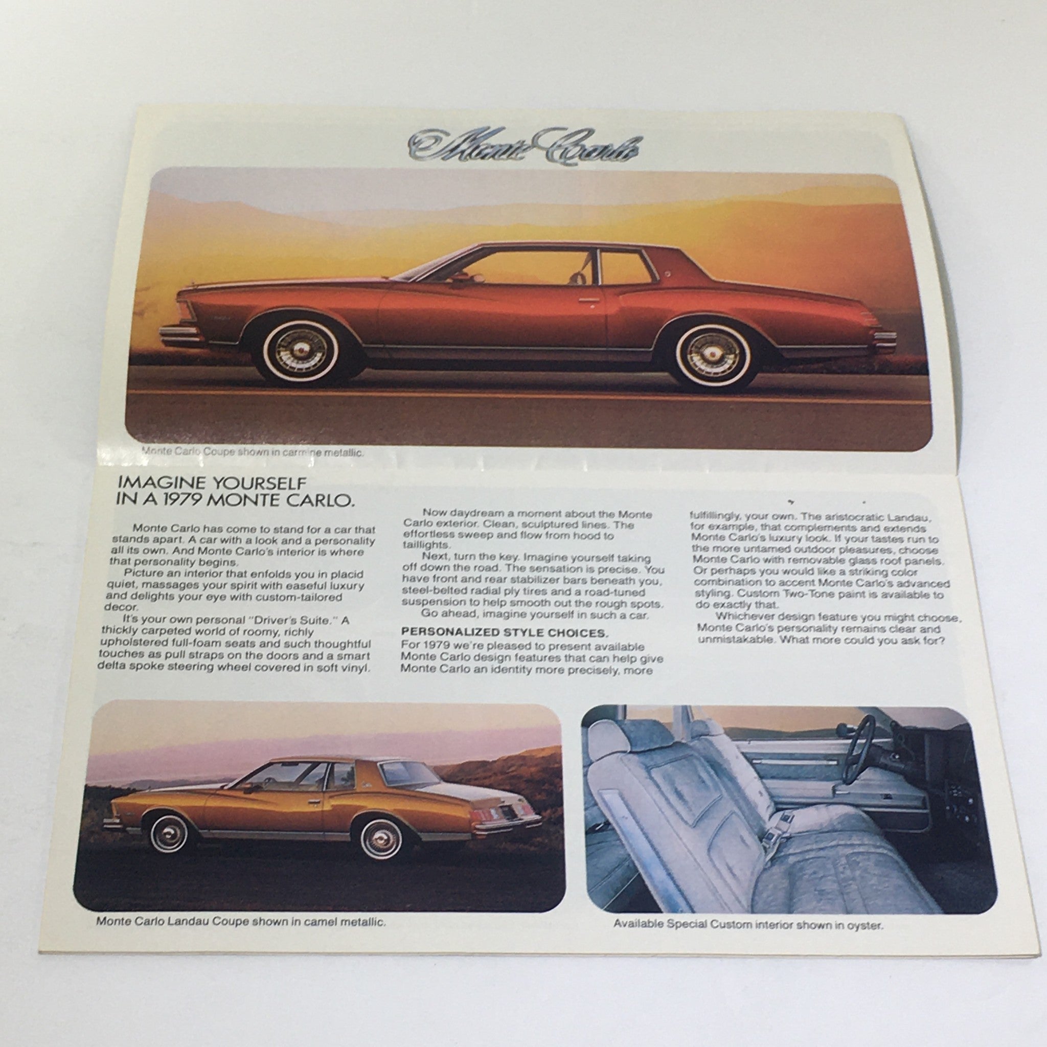 Vintage The 1979 Chevrolet Monte Carlo 2-Door Hardtop Sedan Car Catalog Brochure