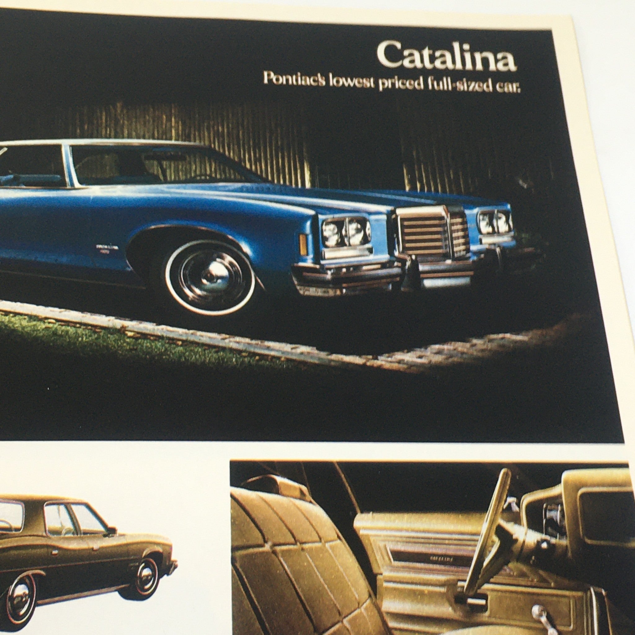 1974 Pontiac Grand Ville 4-Door Hardtop V-8 Sedan Car Auto Catalog Brochure