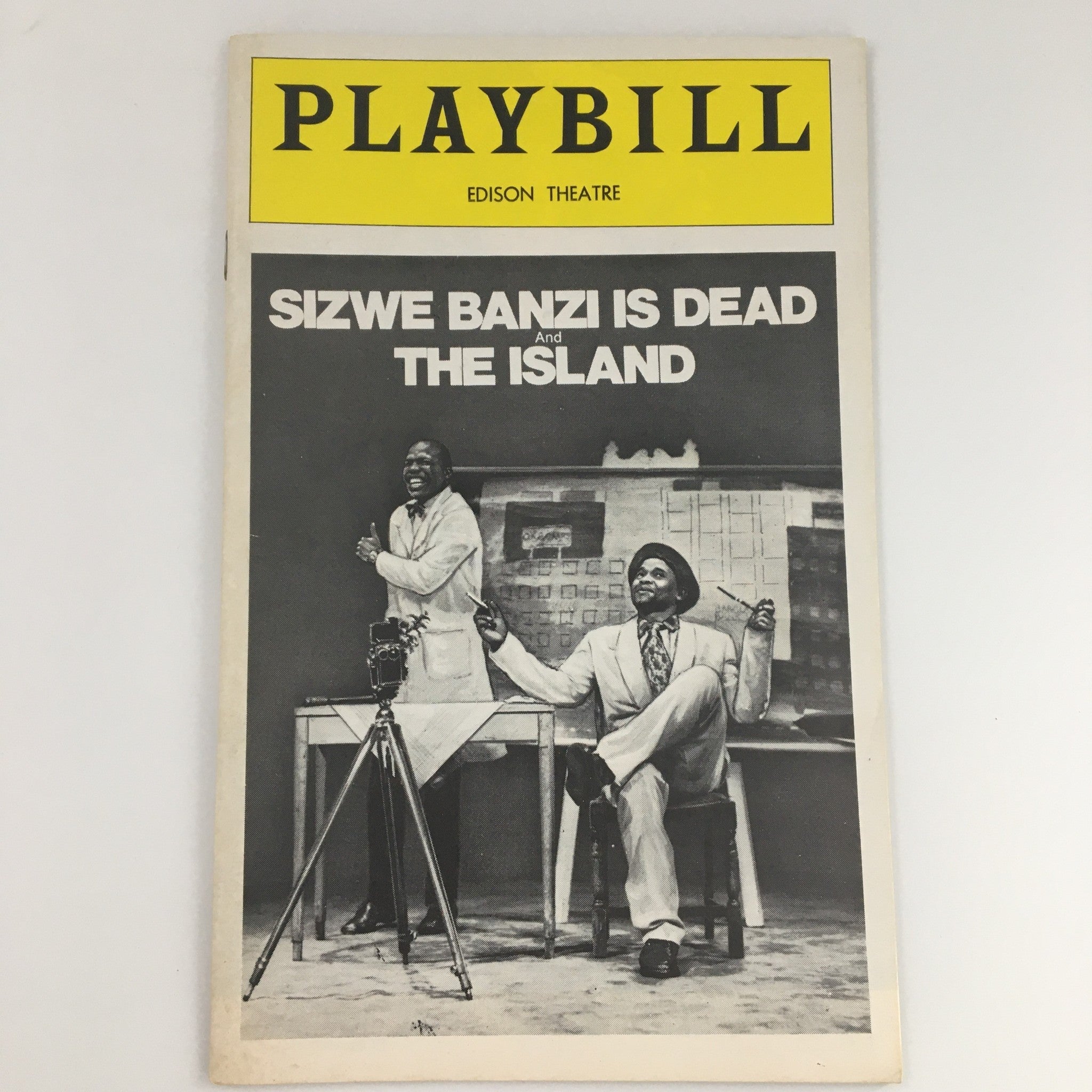 1975 Playbill Edison Theatre 'Sizwe Banzi is Dead' John Kani, Winston Ntshona