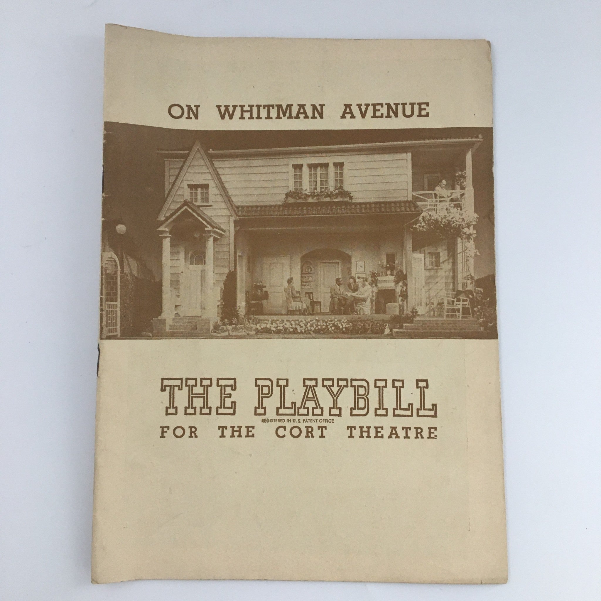 1946 Playbill Cort Theatre 'On Whitman Avenue' Will Geer, Norma Chambers