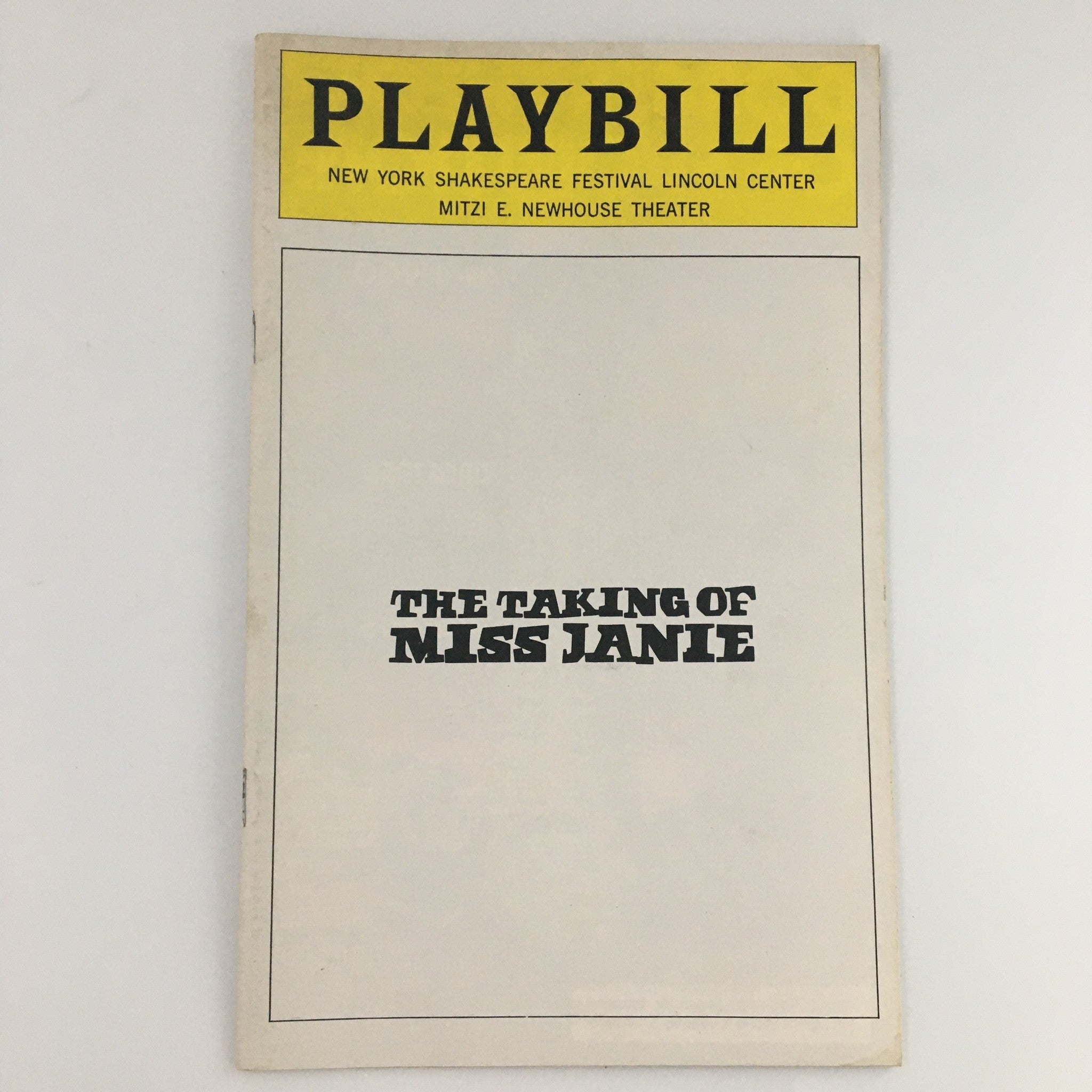 1975 Playbill Mitzi E. Newhouse Theater 'The Taking of Miss Janie' Hillary Beane