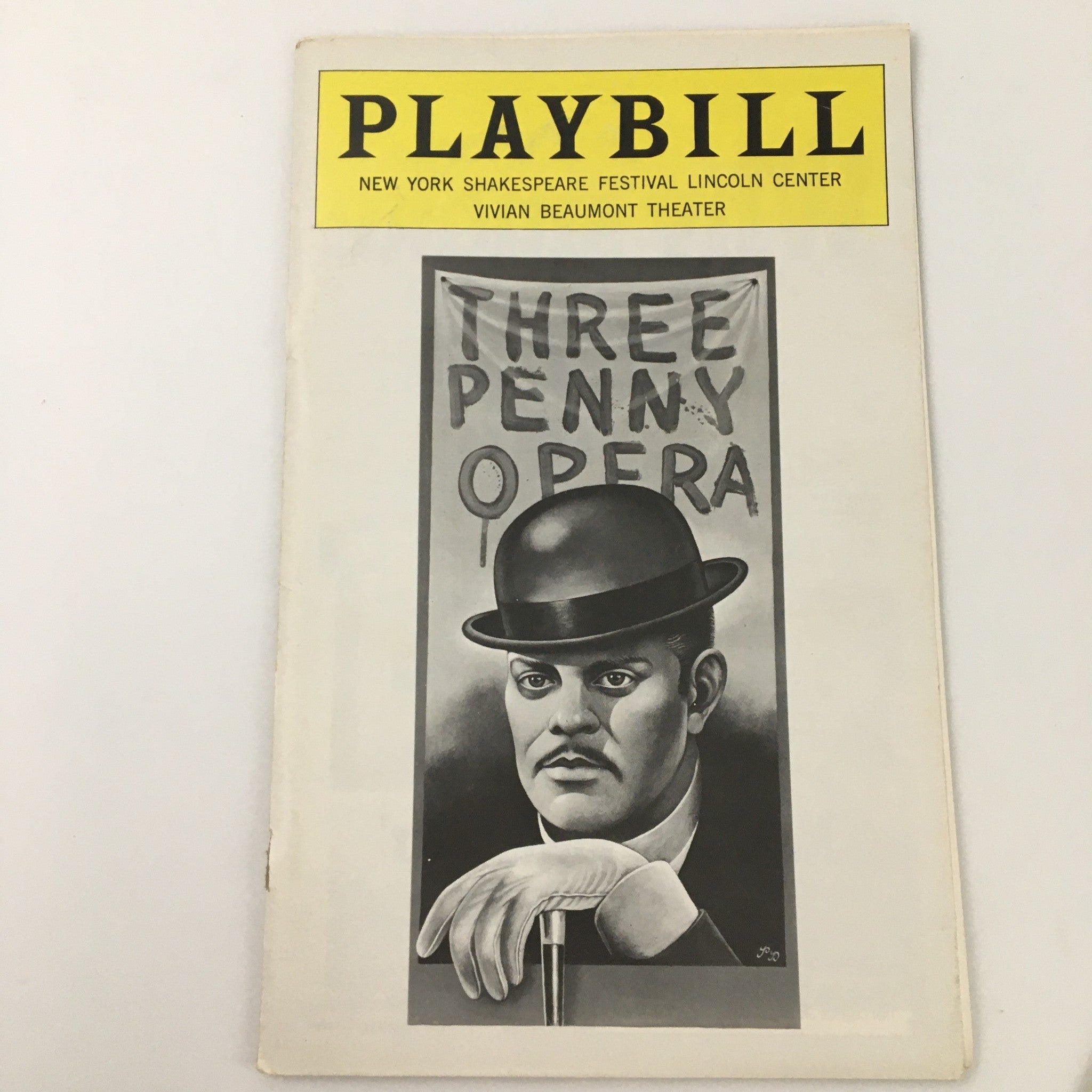 1976 Playbill Vivian Beaumont Theater 'Three Penny Opera' Joseph Papp