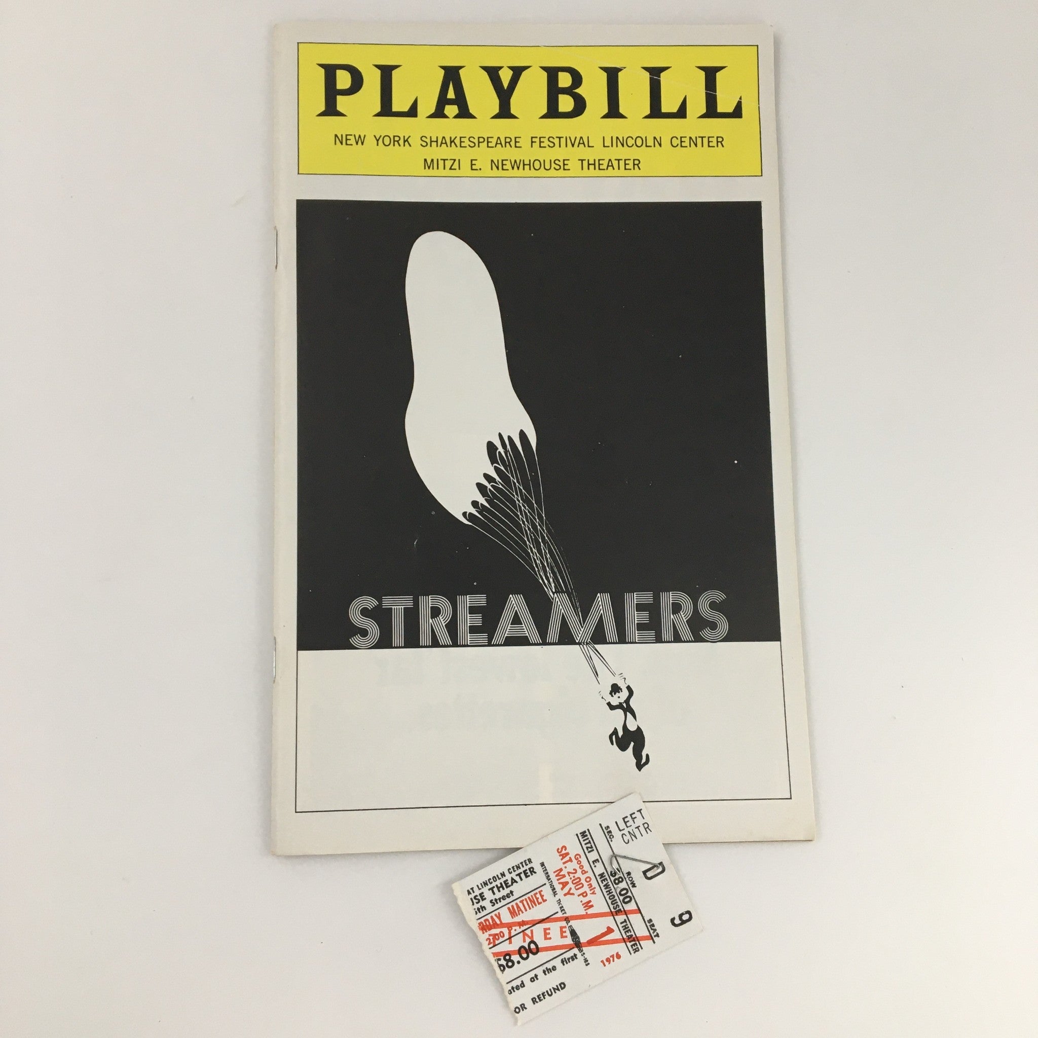 1976 Playbill Mitzi E. Newhouse Theater 'Streamers' Michael Kell, Peter Evans