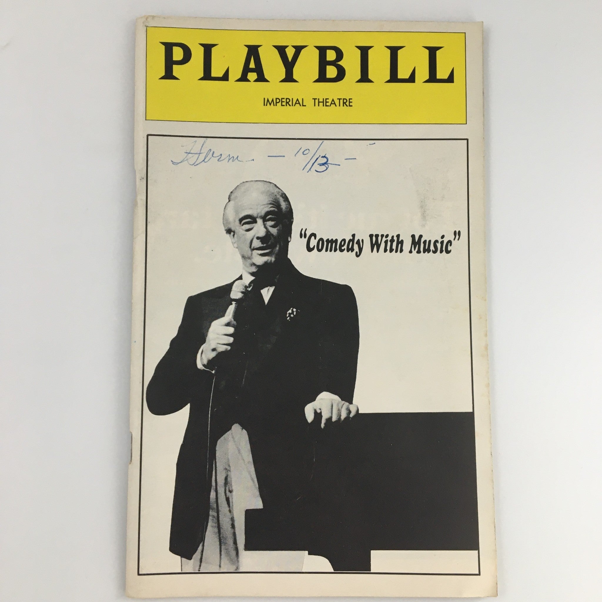 1977 Playbill Imperial Theatre 'Comedy with Music' Victor Borge, Marylyn Mulvey