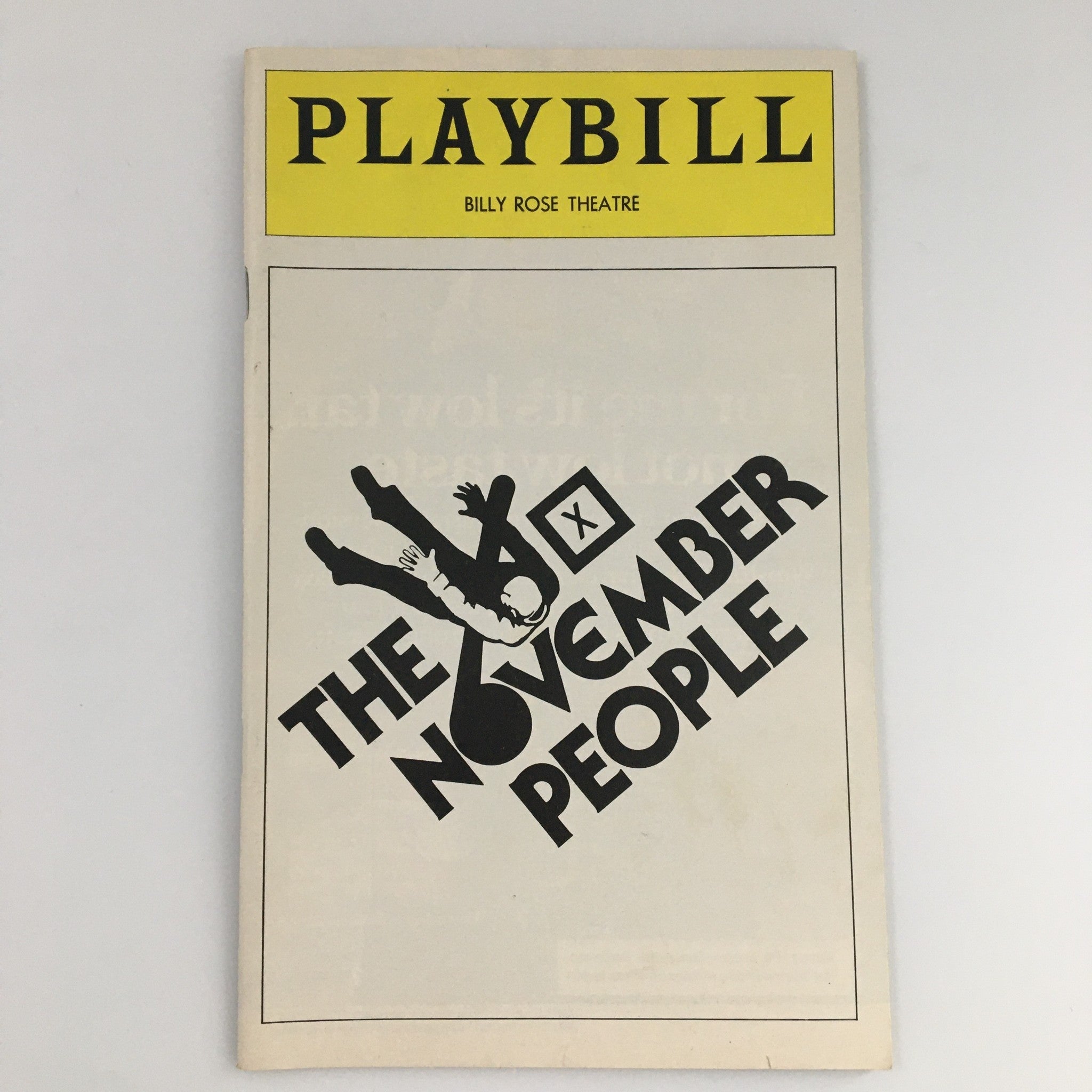 1977 Playbill Billy Rose Theatre 'The November People' Cameron Mitchell