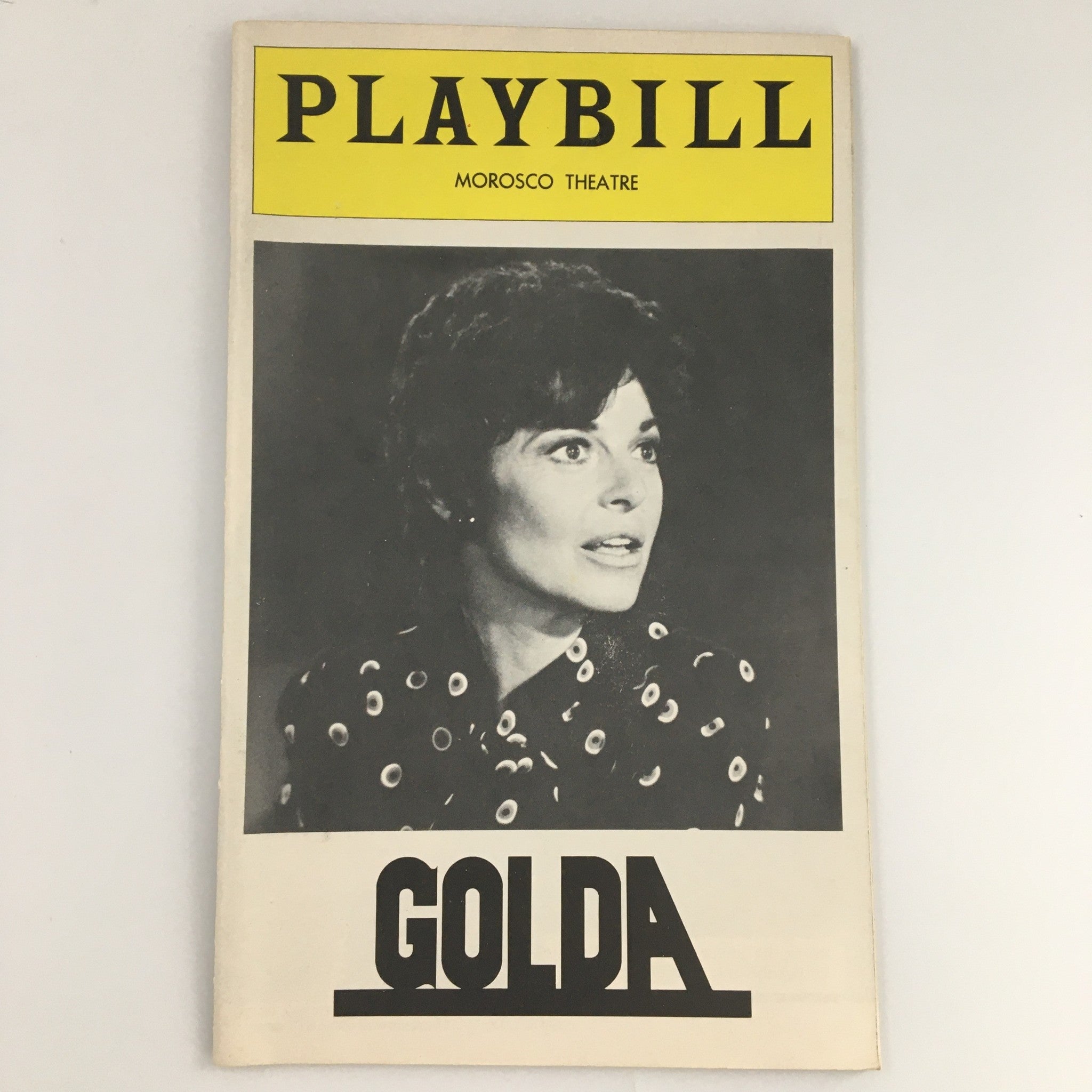 1977 Playbill Morosco Theatre 'Golda' Anne Bancroft, Vivian Nathan, Sam Gray