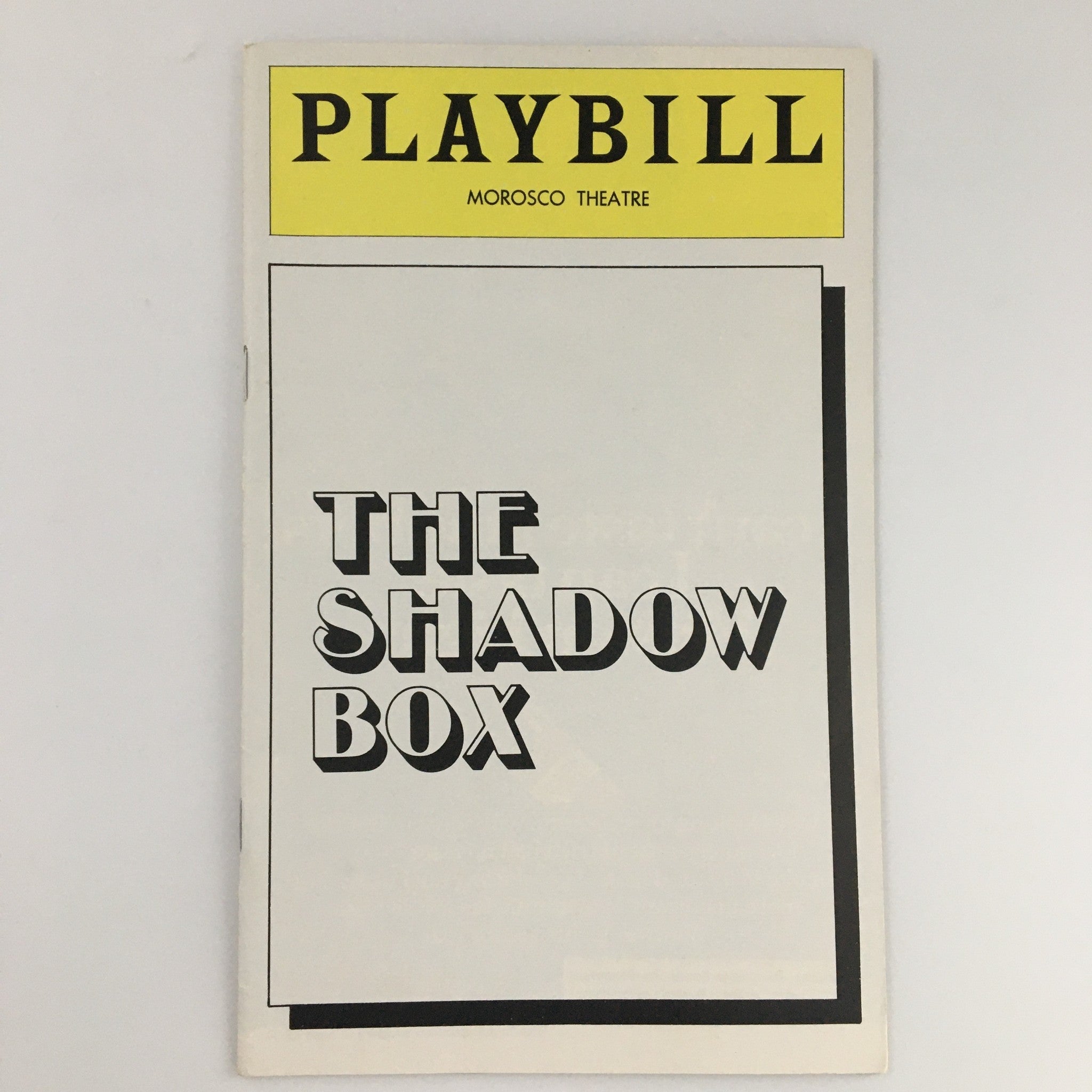 1977 Playbill Morosco Theatre 'The Shadow Box' Joyce Ebert, Simon Oakland