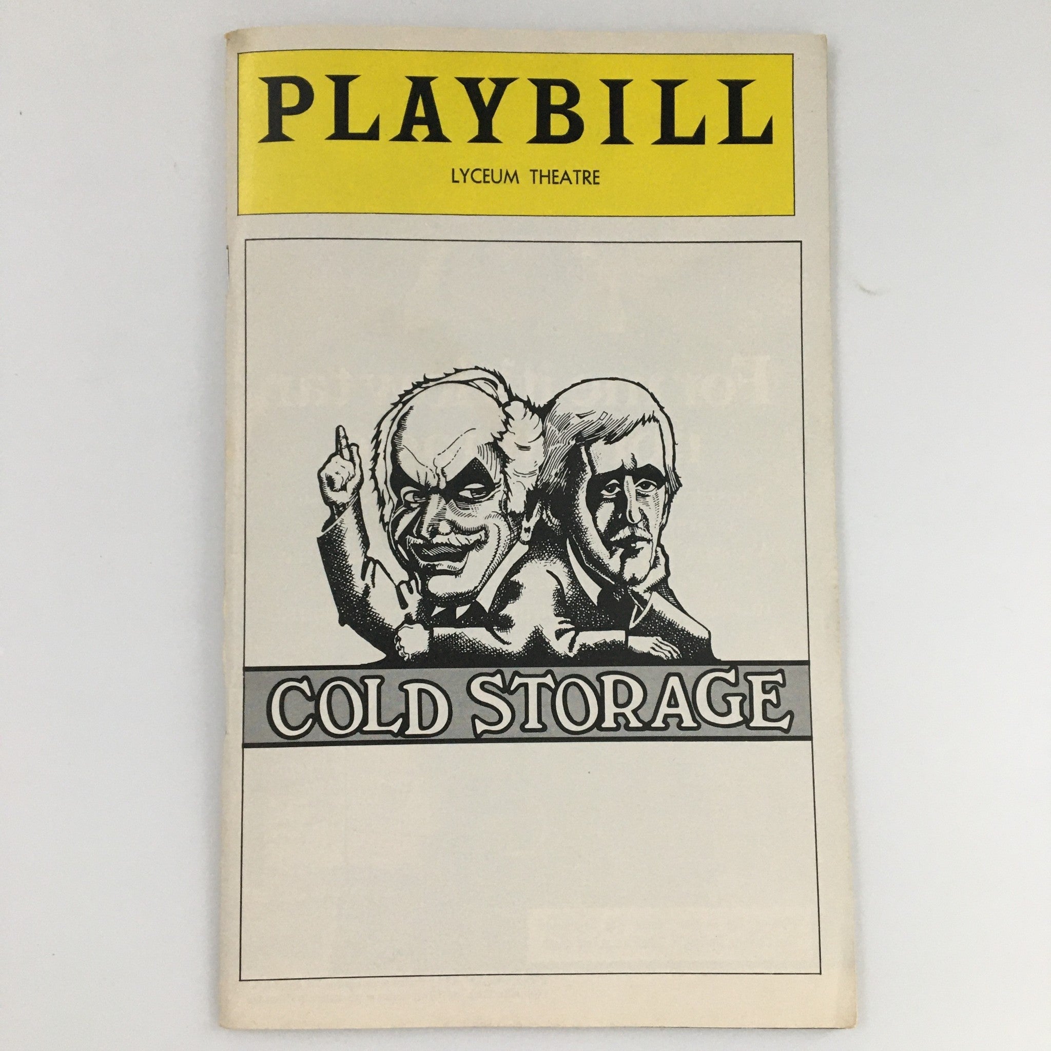 1978 Playbill Lyceum Theatre 'Cold Storage' Martin Balsam, Len Cariou