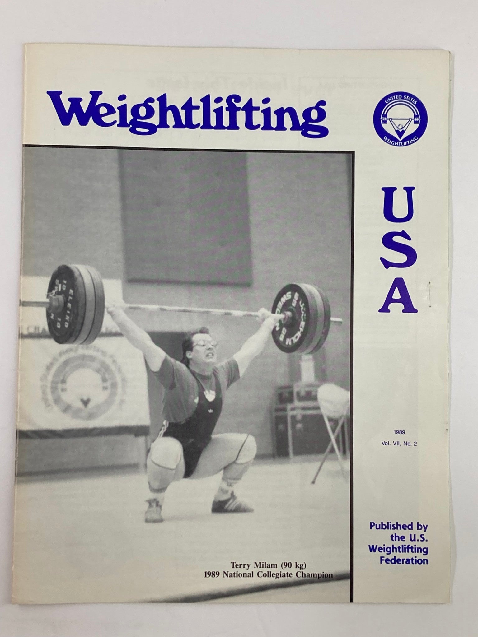 VTG Weightlifting USA Magazine 1989 Vol 7 #2 Terry Milam Nat'l Collegiate Champ