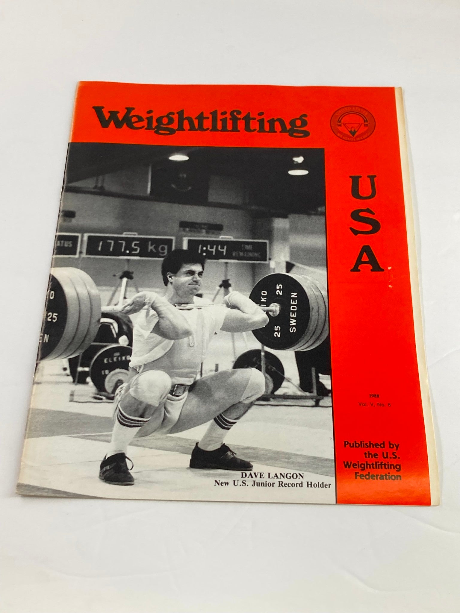 VTG Weightlifting USA Magazine 1988 Vol 5 #6 Dave Langon US Junior Record Holder