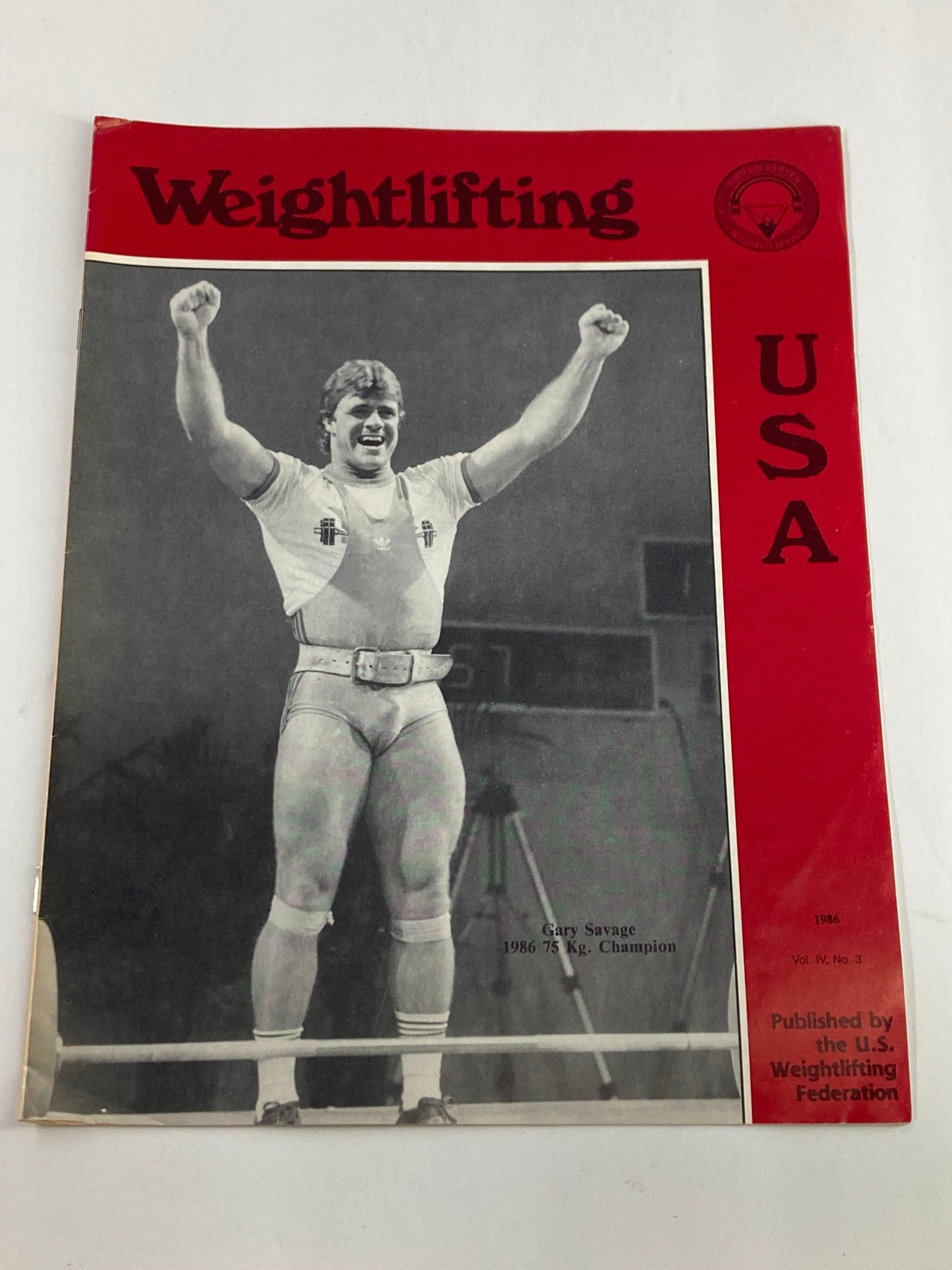 VTG Weightlifting USA Magazine 1986 Vol 4 #3 Gary Savage 1986 75 Kg. Champion