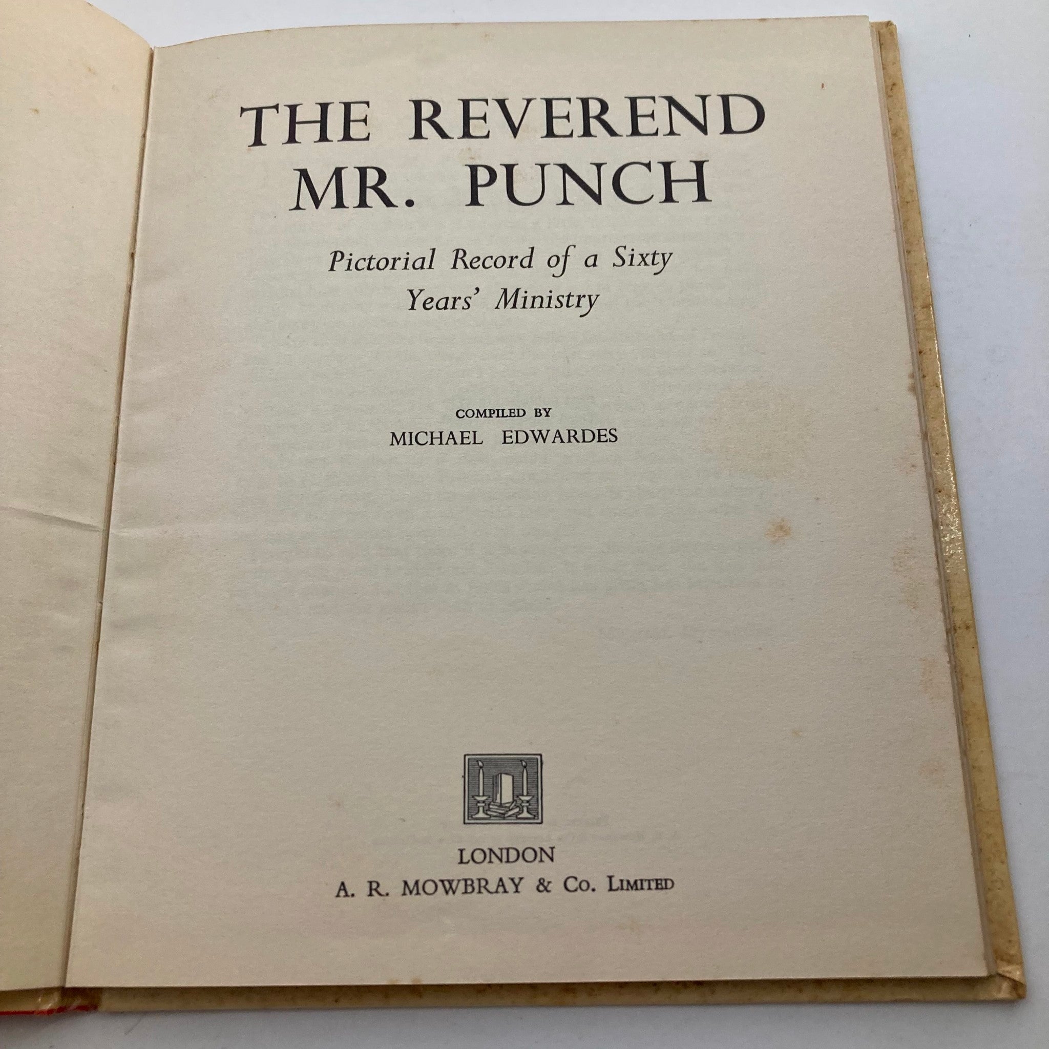 VTG 1960 The Reverend Mr. Punch Cartoons on Clerical Topics No Label