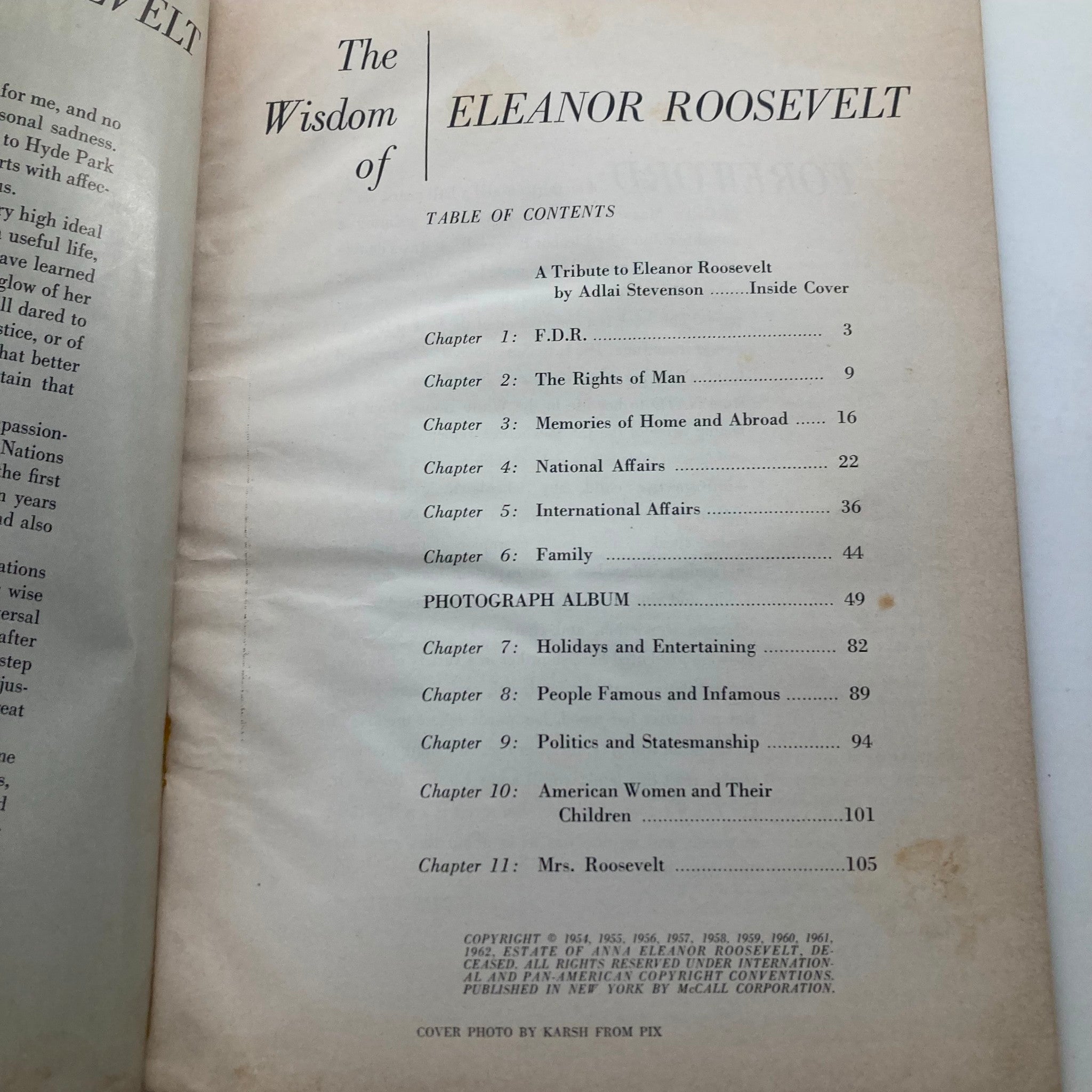 1962 The Wisdom of Eleanor Roosevelt McCall's Tribute to an Illustrious Woman