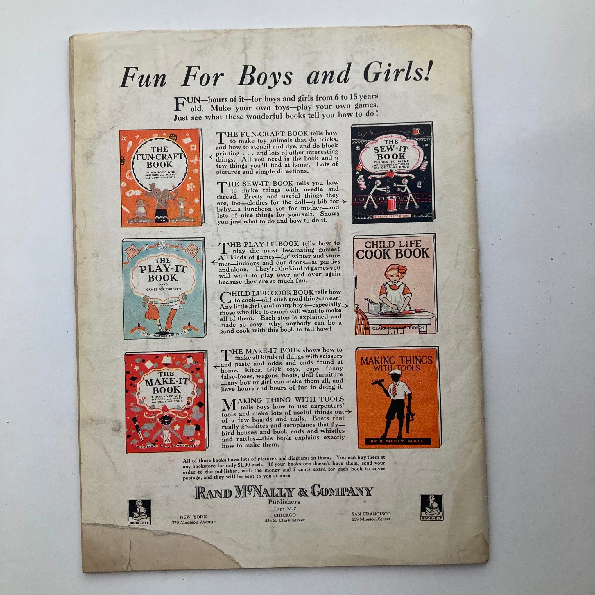 VTG Child Life Magazine July 1930 Vol 9 No. 7 Song: Our America No Label