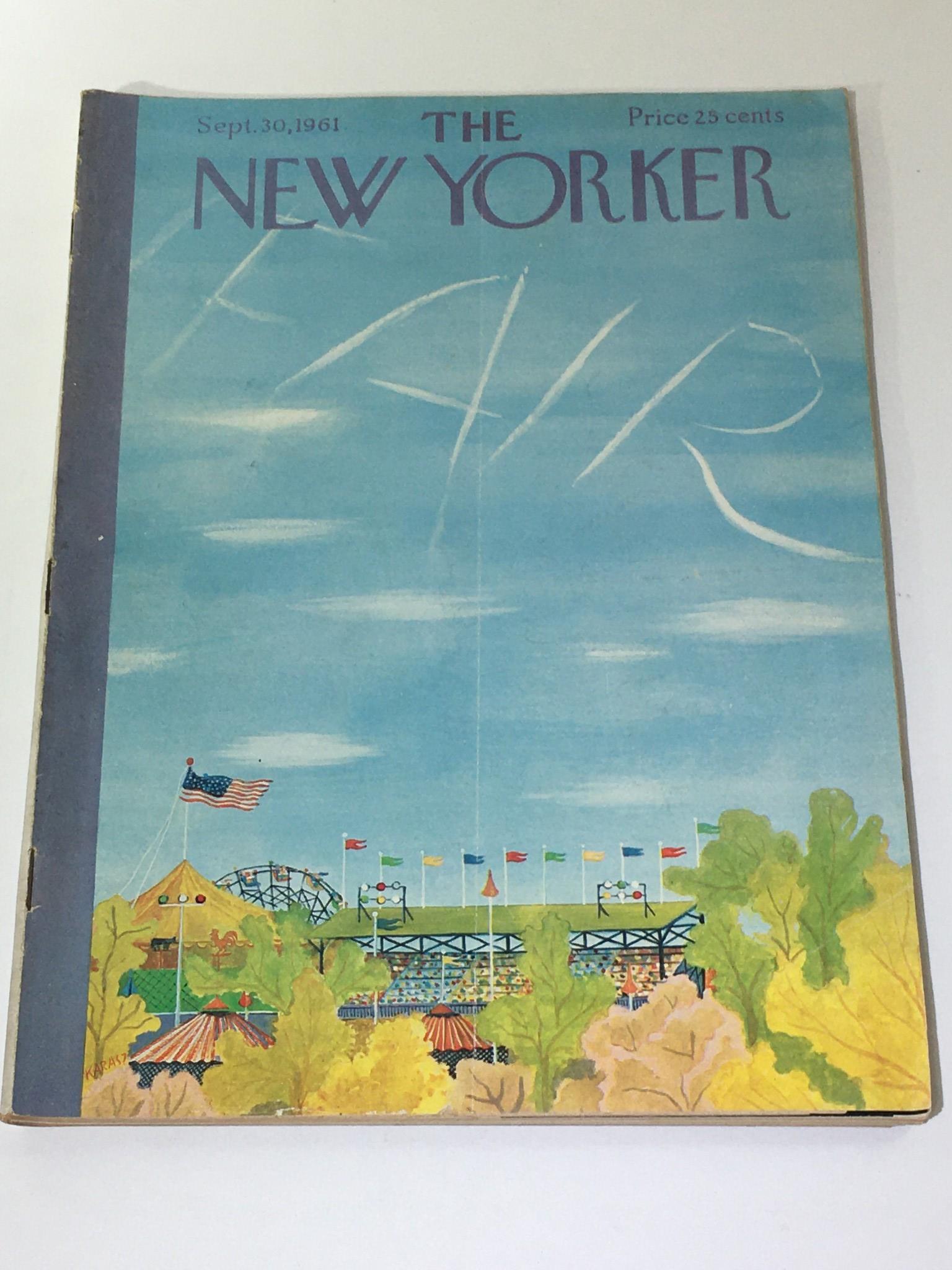 The New Yorker: September 30 1961 - Full Magazine/Theme Cover Ilonka Karasz