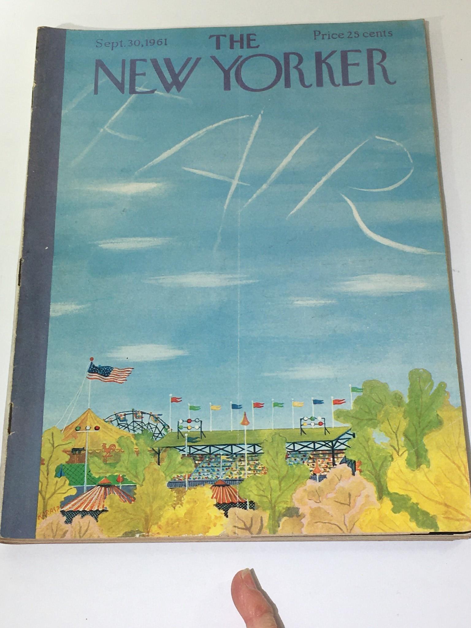 The New Yorker: September 30 1961 - Full Magazine/Theme Cover Ilonka Karasz