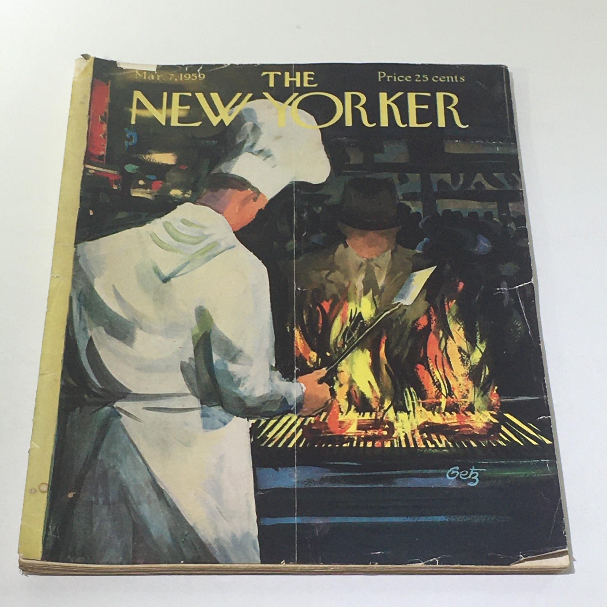 The New Yorker: March 7 1959 Full Magazine/Theme Cover Arthur Getz