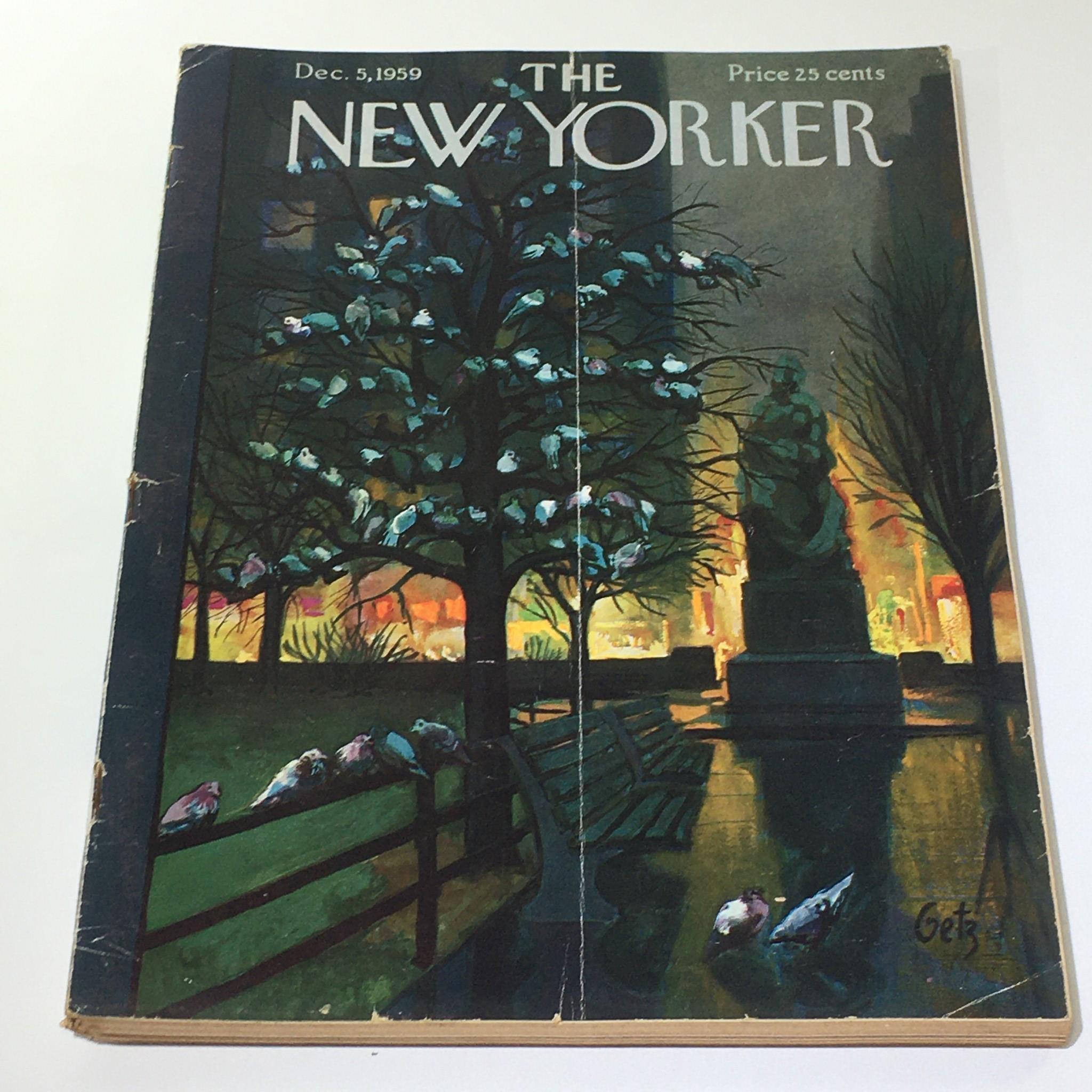 The New Yorker: December 5 1959 Full Magazine/Theme Cover Arthur Getz