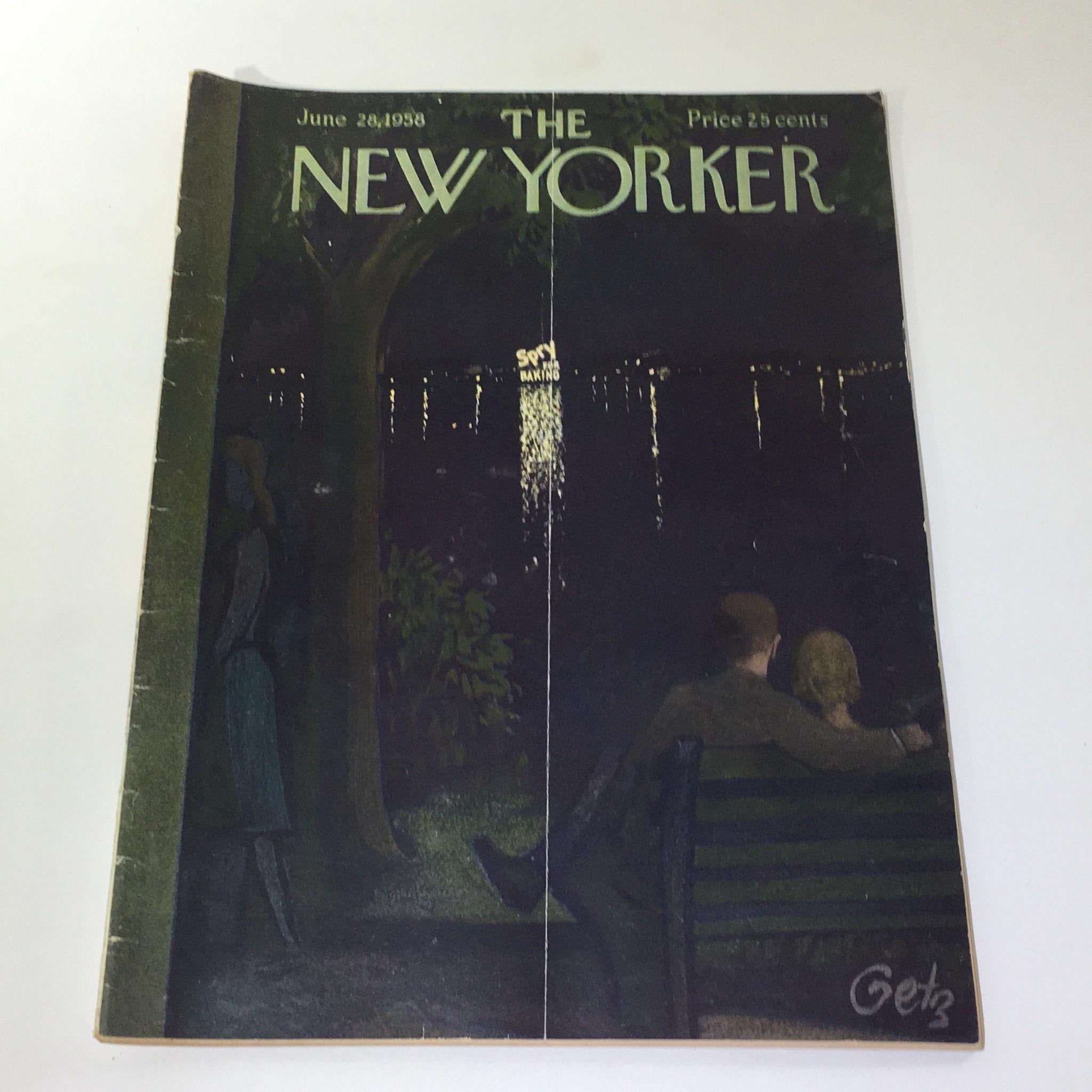 The New Yorker: June 28 1958 Full Magazine/Theme Cover Arthur Getz