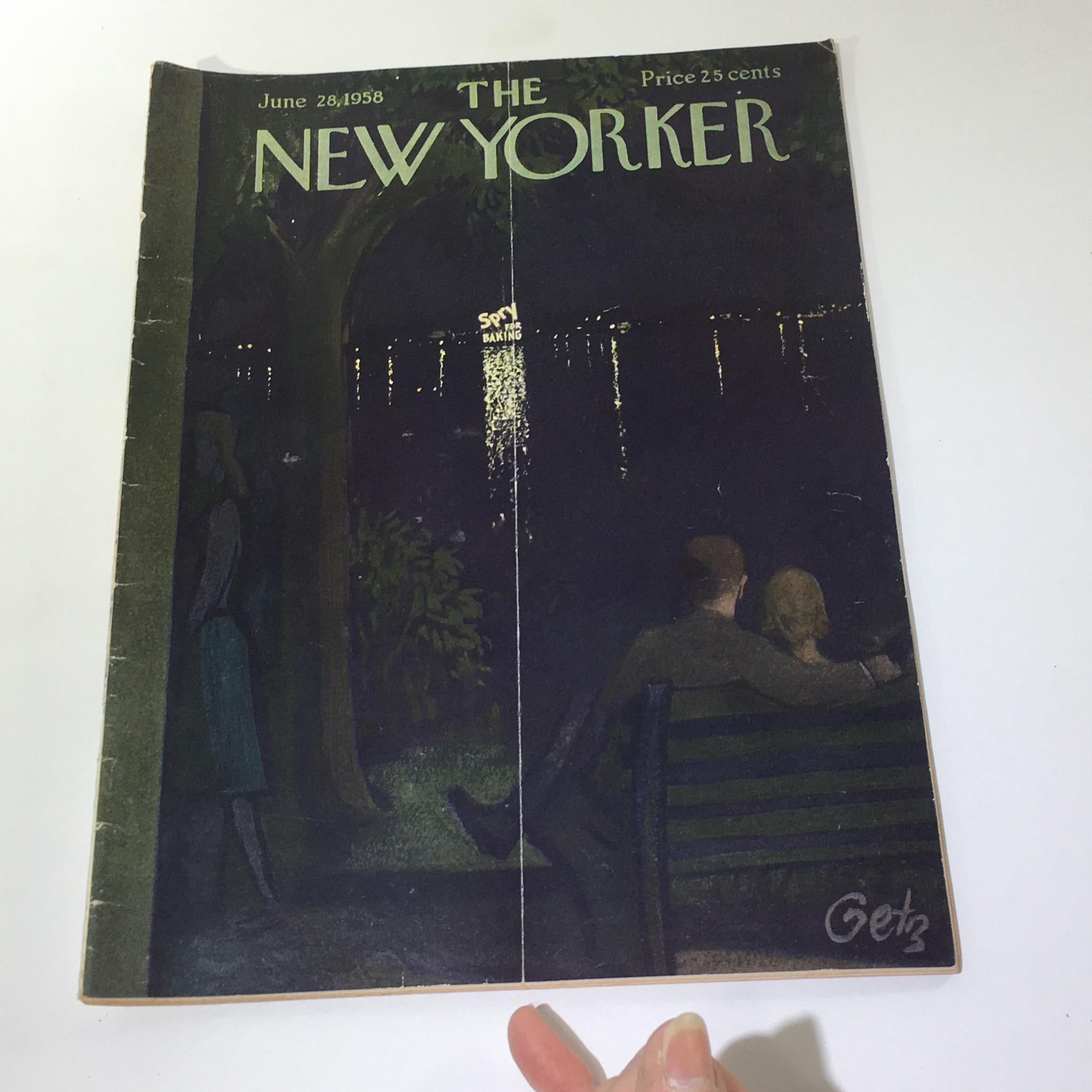 The New Yorker: June 28 1958 Full Magazine/Theme Cover Arthur Getz