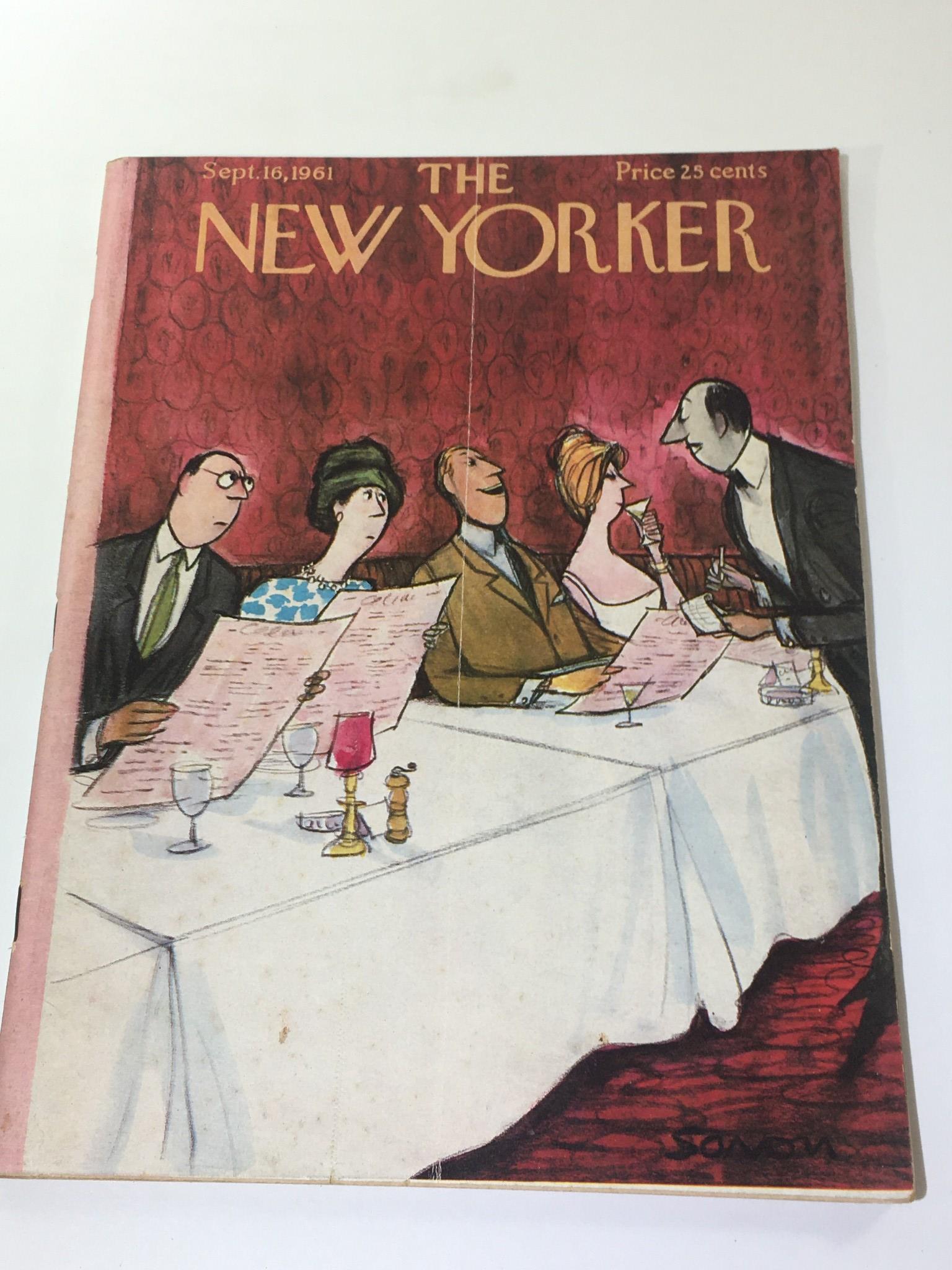 The New Yorker: September 16 1961 Full Magazine/Theme Cover Charles Saxon