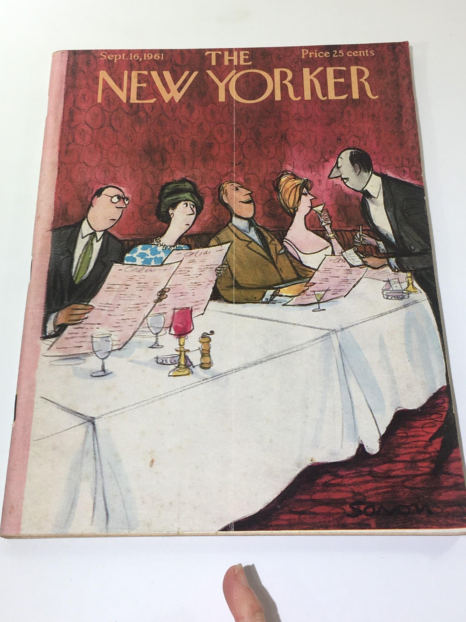 The New Yorker: September 16 1961 Full Magazine/Theme Cover Charles Saxon