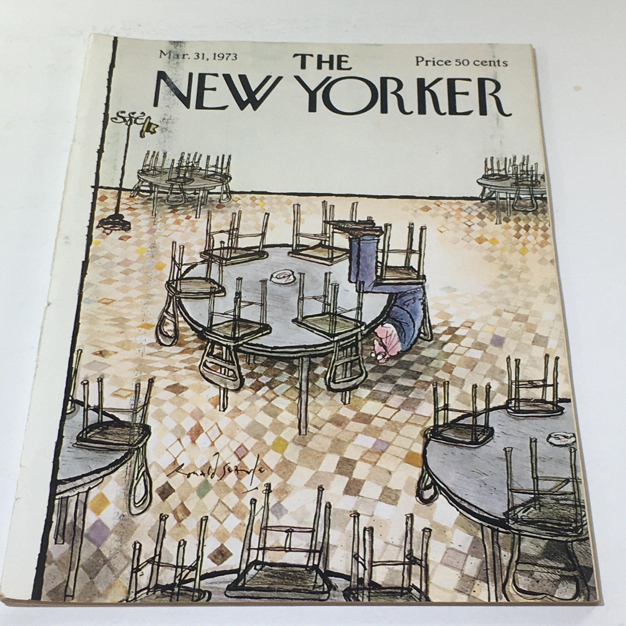 The New Yorker: March 31 1973 - Full Magazine/Theme Cover Ronald Searle