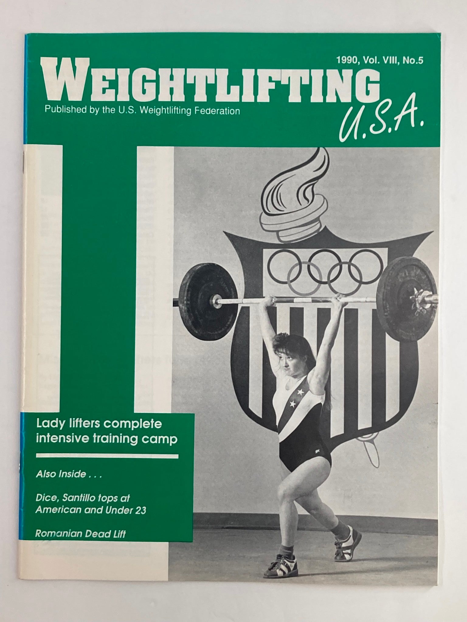 VTG Weightlifting USA Magazine Vol 8 #5 1990 Lady Lifters Training Camp