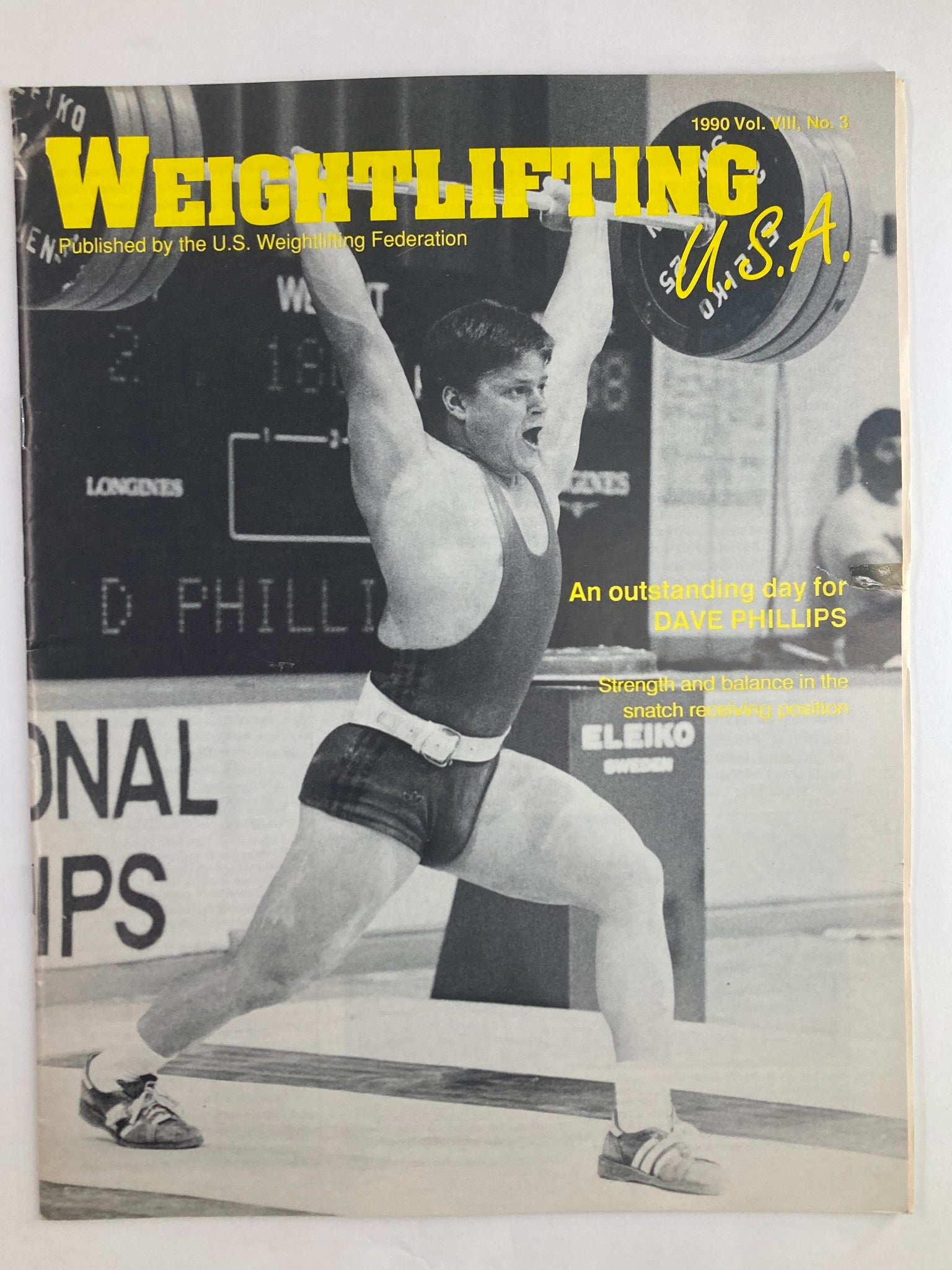 VTG Weightlifting USA Magazine Vol 8 #3 1990 Dave Phillips Outstanding Day