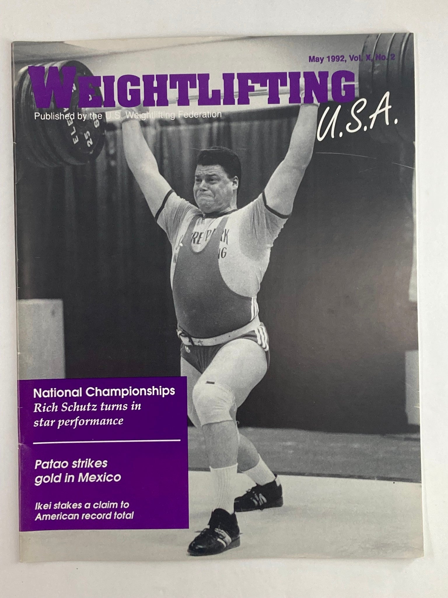 VTG Weightlifting USA Magazine Vol 10 #2 May 1992 Rich Schultz Nat'l Champion