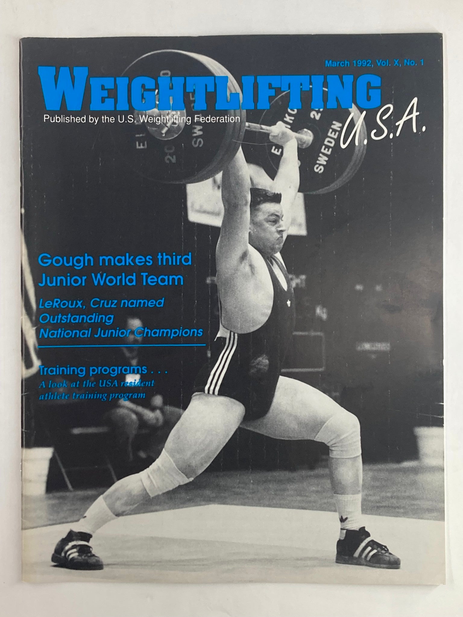 VTG Weightlifting USA Magazine Vol 10 #1 March 1992 Chris LeRoux Jr. World Team