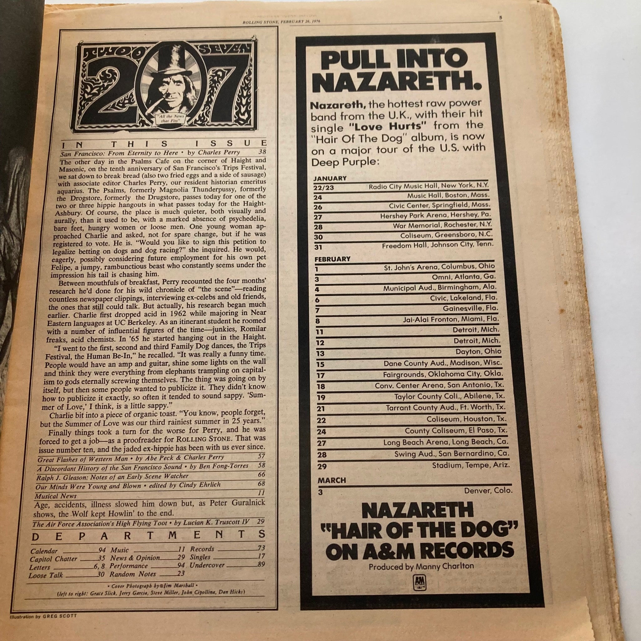 VTG Rolling Stone Magazine February 26 1976 Issue 207 Howlin' Wolf No Label