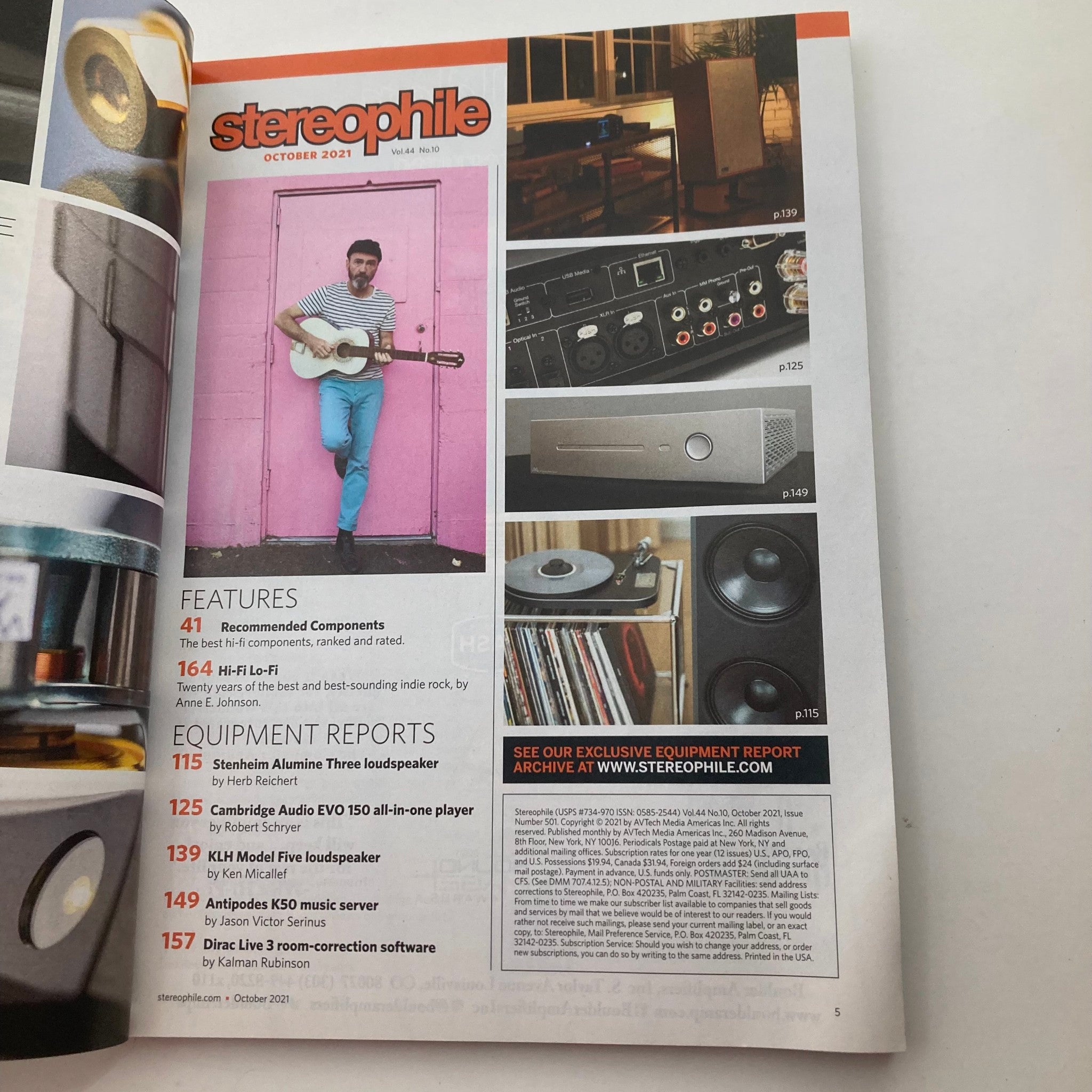 Stereophile Magazine October 2021 Monument to Turn Table Design No Label