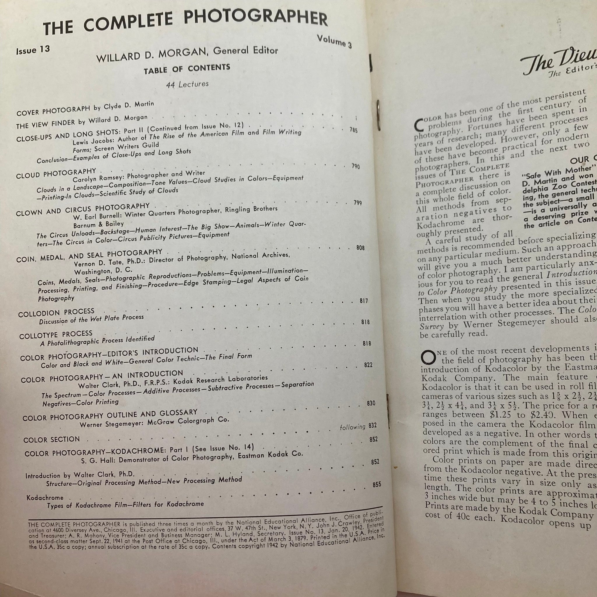 The Complete Photographer Magazine January 20 1942 Cloud Photography No Label