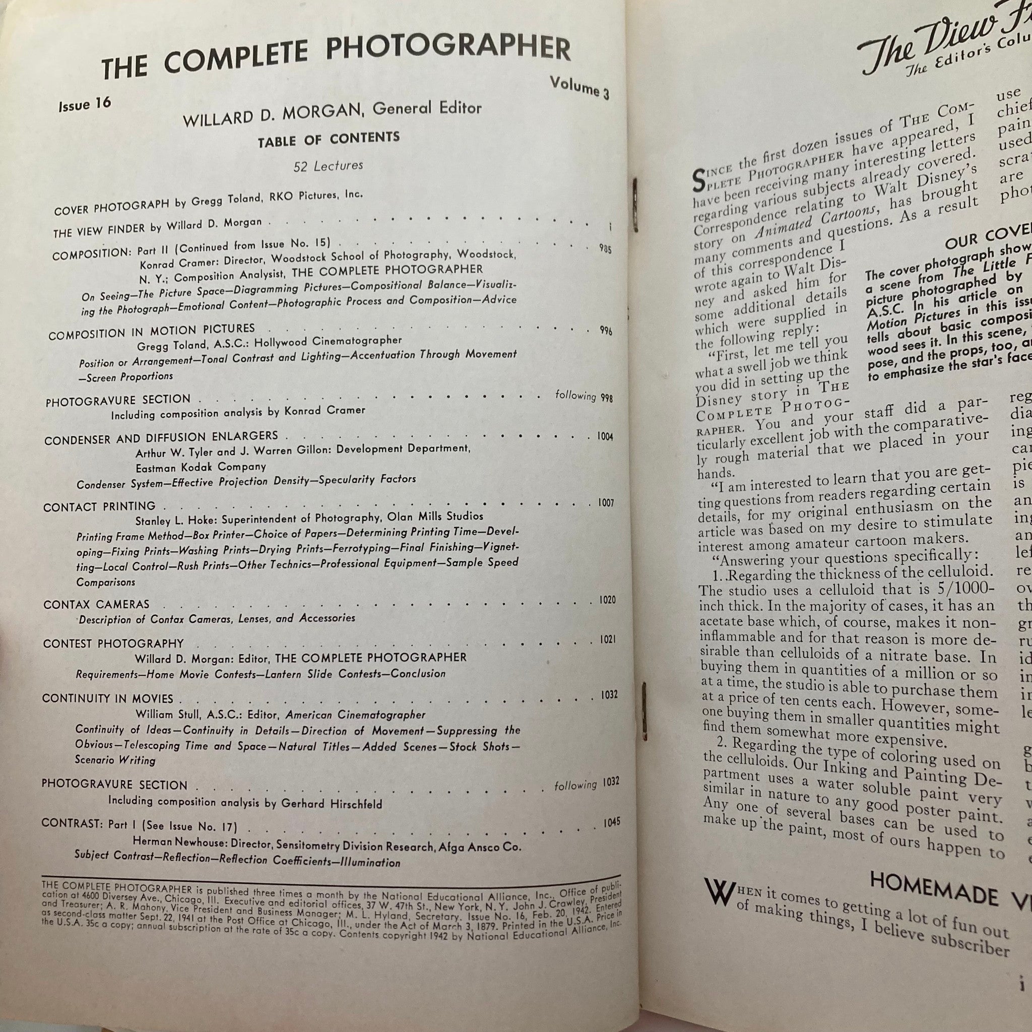 The Complete Photographer Magazine February 20 1942 The View Finder No Label