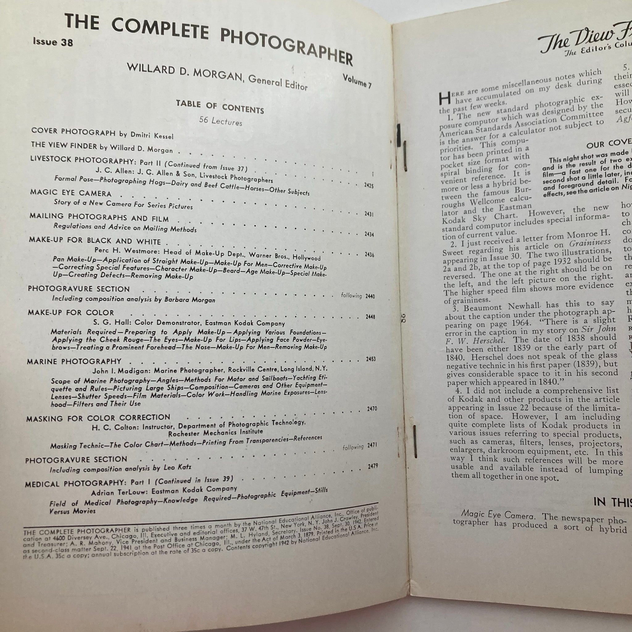 The Complete Photographer Magazine September 30 1942 Marine Photography No Label