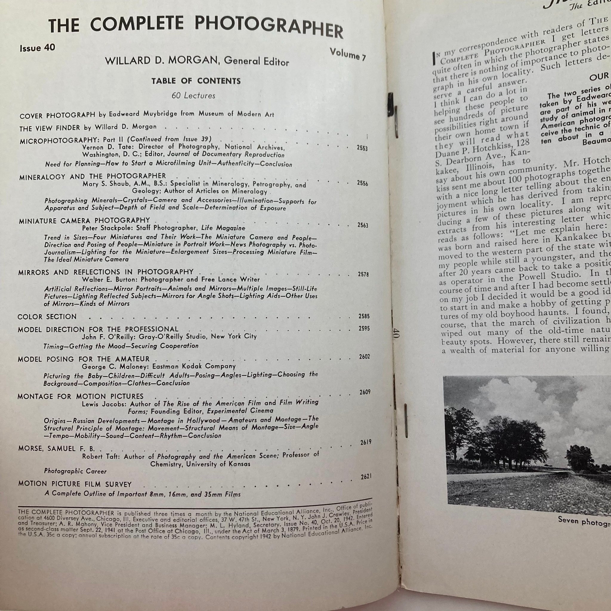 The Complete Photographer Magazine October 20 1942 Miniature Camera No Label